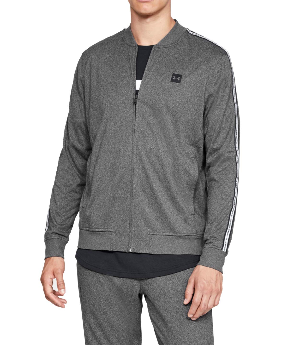 Under Armour męski sportowy trykot track JKT rozgrzewka góra Charcoal Light Heather/Black XXL