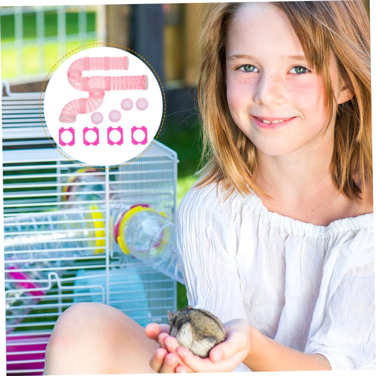 Yardwe Verbindungsteile für Hamsterröhren aus Kunststoff Durchsichtig Leicht zu Montieren und Zerlegen für Käfig und Freigehege