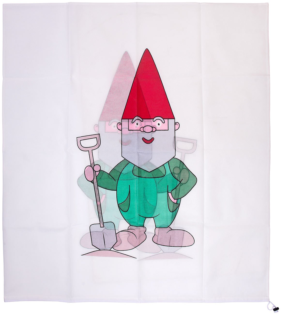 infactory Pflanzen Gewebe-Planen: 12er-Set Winterschutz-Hauben Gartenzwerg für Pflanzen, 110 x 120 cm (Bedruckte Pflanzenschutzhauben, Insektenschutzvliese, Rose)