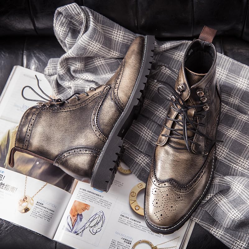 Men's Comfortable Handmade Leather Boots, Men Boots Casual, Waterproof for Spring Autumn And Winter2