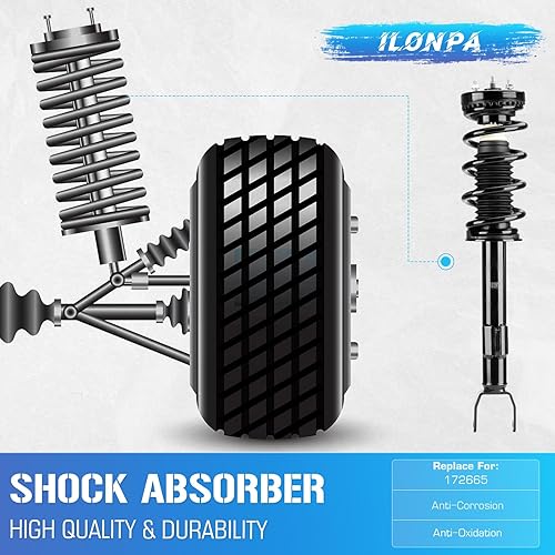 Miniatura 6 de Conjunto de amortiguador de resorte helicoidal completo delantero 172665 para 3.6L RWD 2012-2022 para Dodge Challenger, 2012-2022 para Dodge Charger