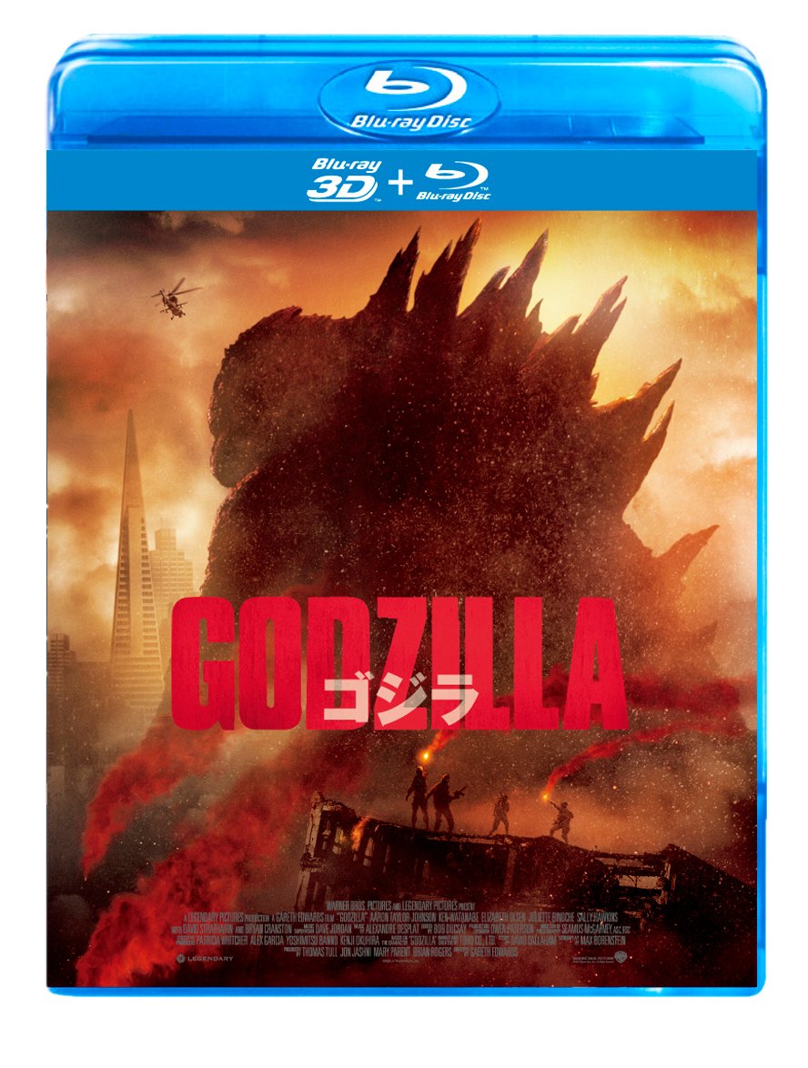 Godzilla 2014 3D & 2D Blu-ray Set of 3