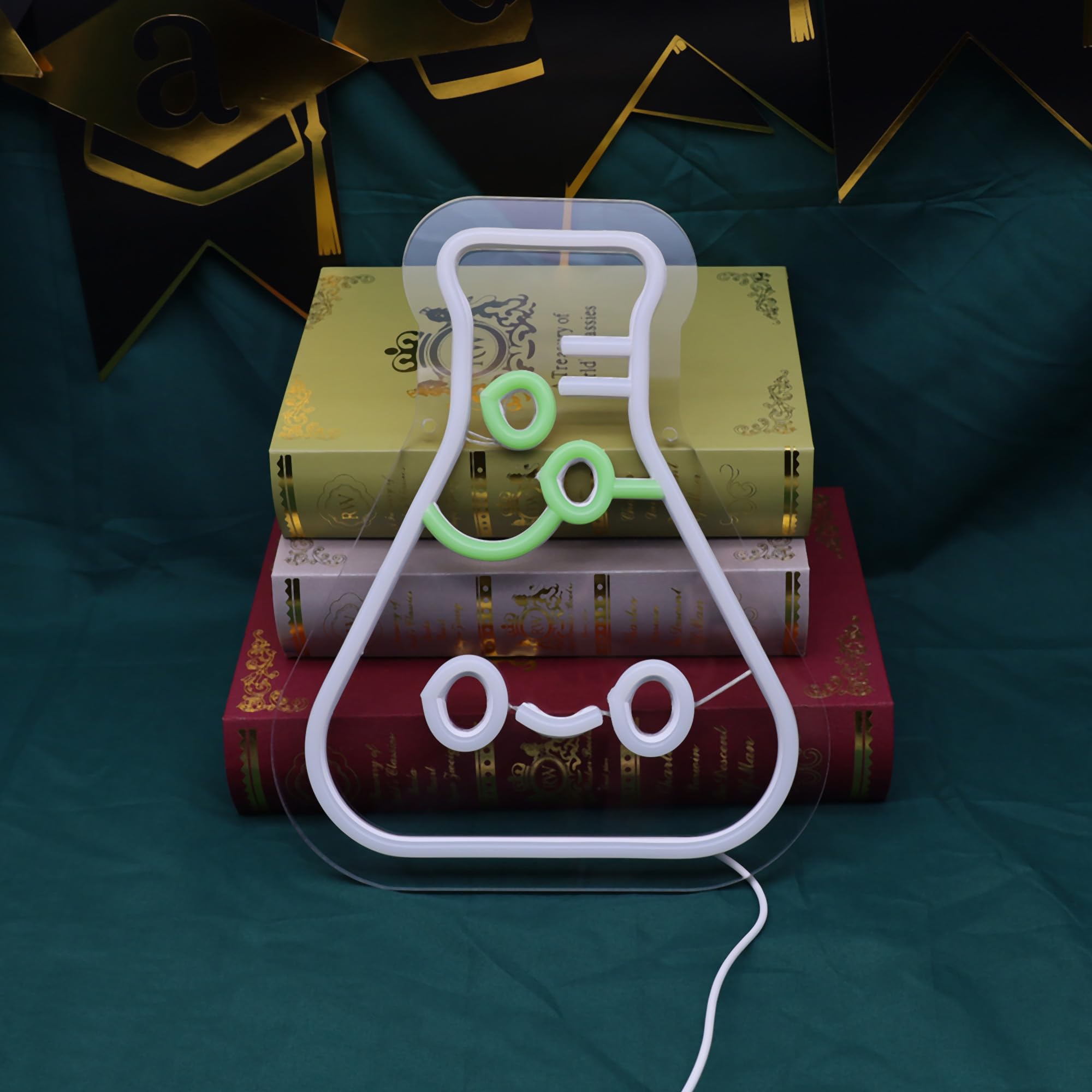 Cute Science Beaker Classroom Neon Sign – LED Chemistry Lab Light