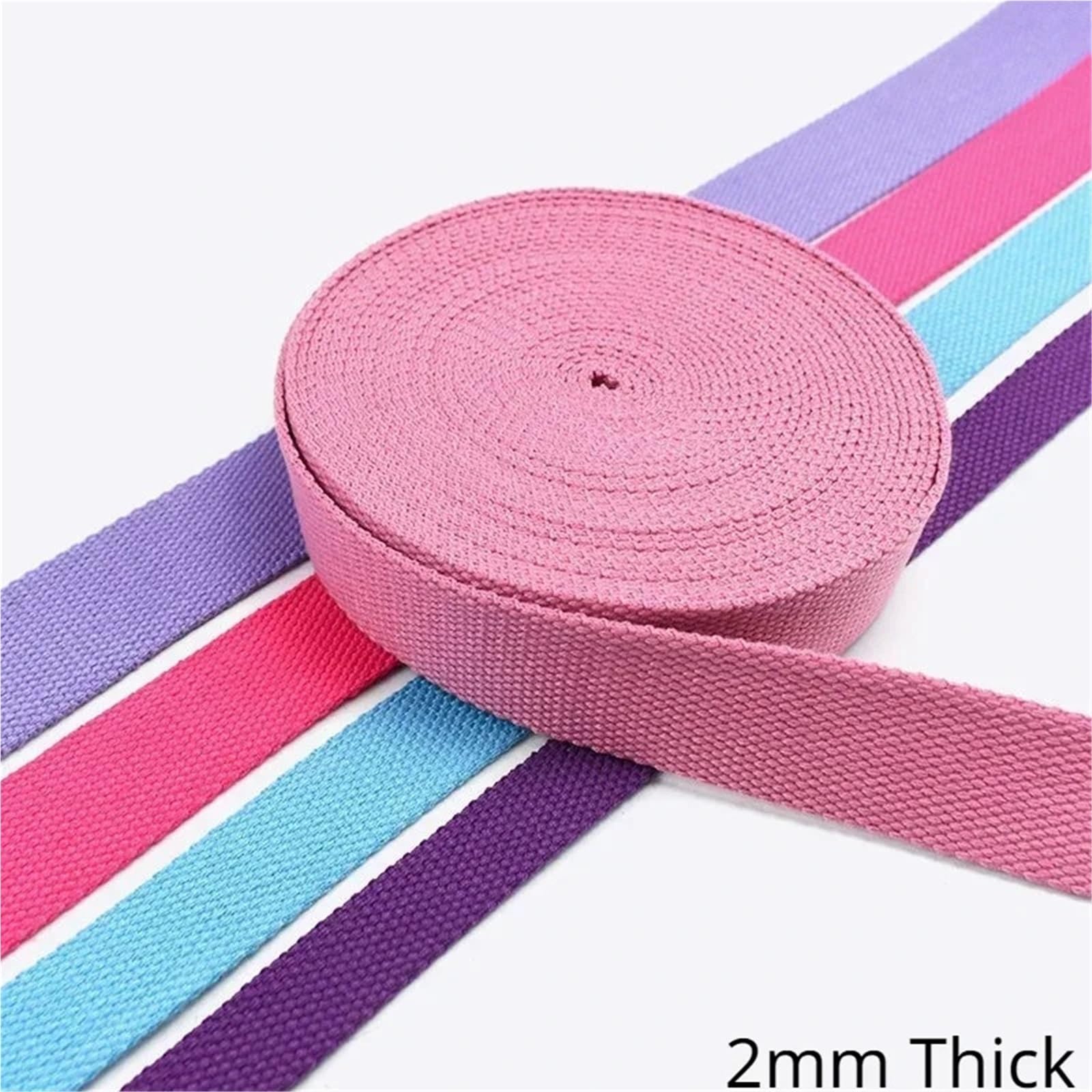 Cinta De Algodón Cintas de correas algodón 8 metros, 20-50mm, 2mm espesor, cintas lona for coser ropa, cinturón, bolsos DIY, accesorios correa(19DarkBlue,50mm)