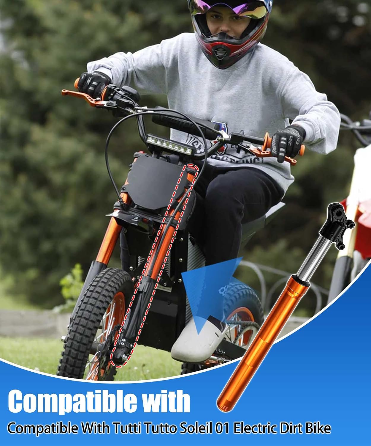 E-Bike Left Front Fork suspension Shock Tube