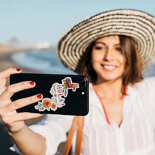 Miniatura 6 de Navy Peony Enchanting Mexico - Adhesivo de viaje (27 piezas) - Acuarela, impermeable, temática campestre, calcomanías de fiesta animadas para