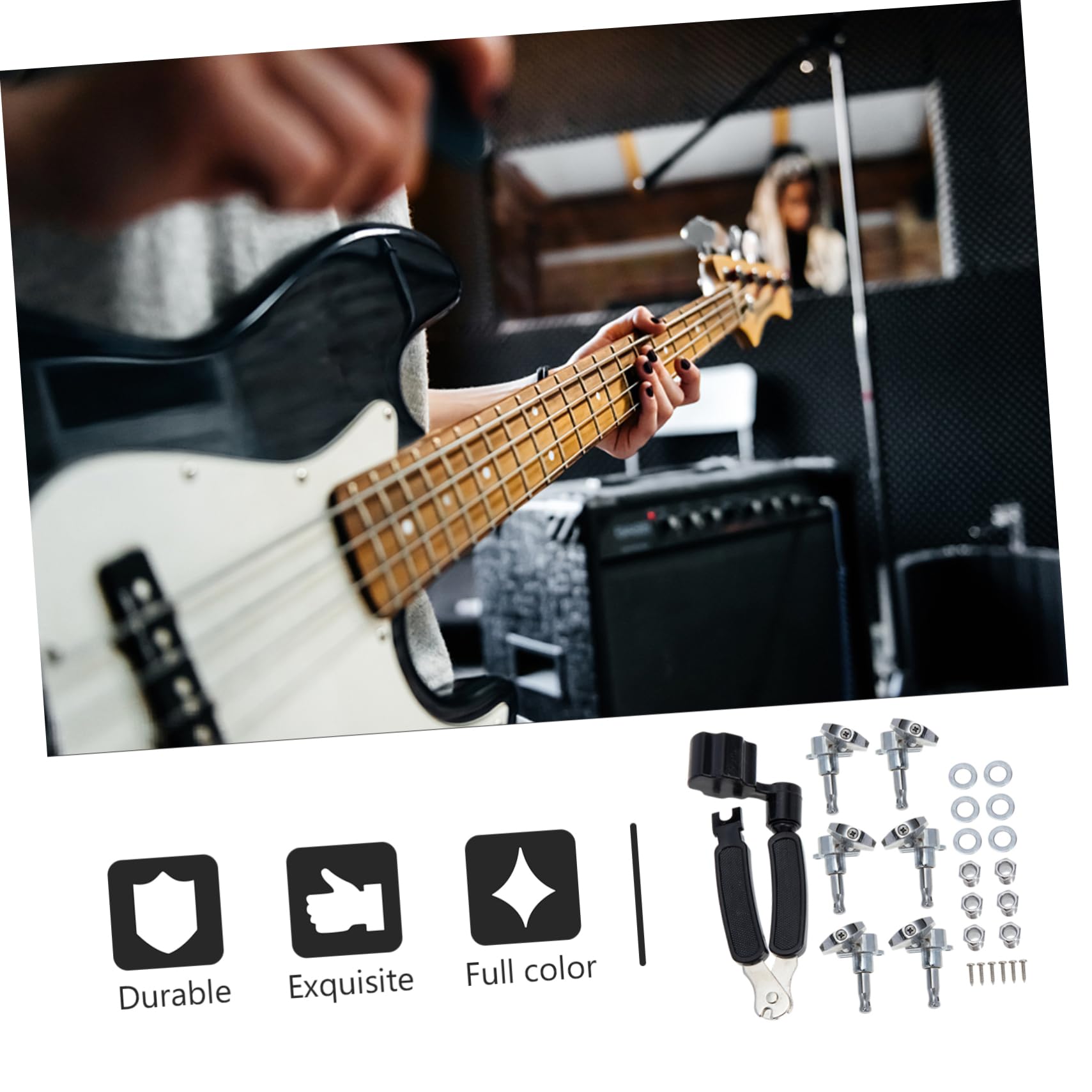 CIMAXIC Guitar Knob Set String Winder Tool Kit for Electric Guitar Ukulele String Winder Replacement Parts