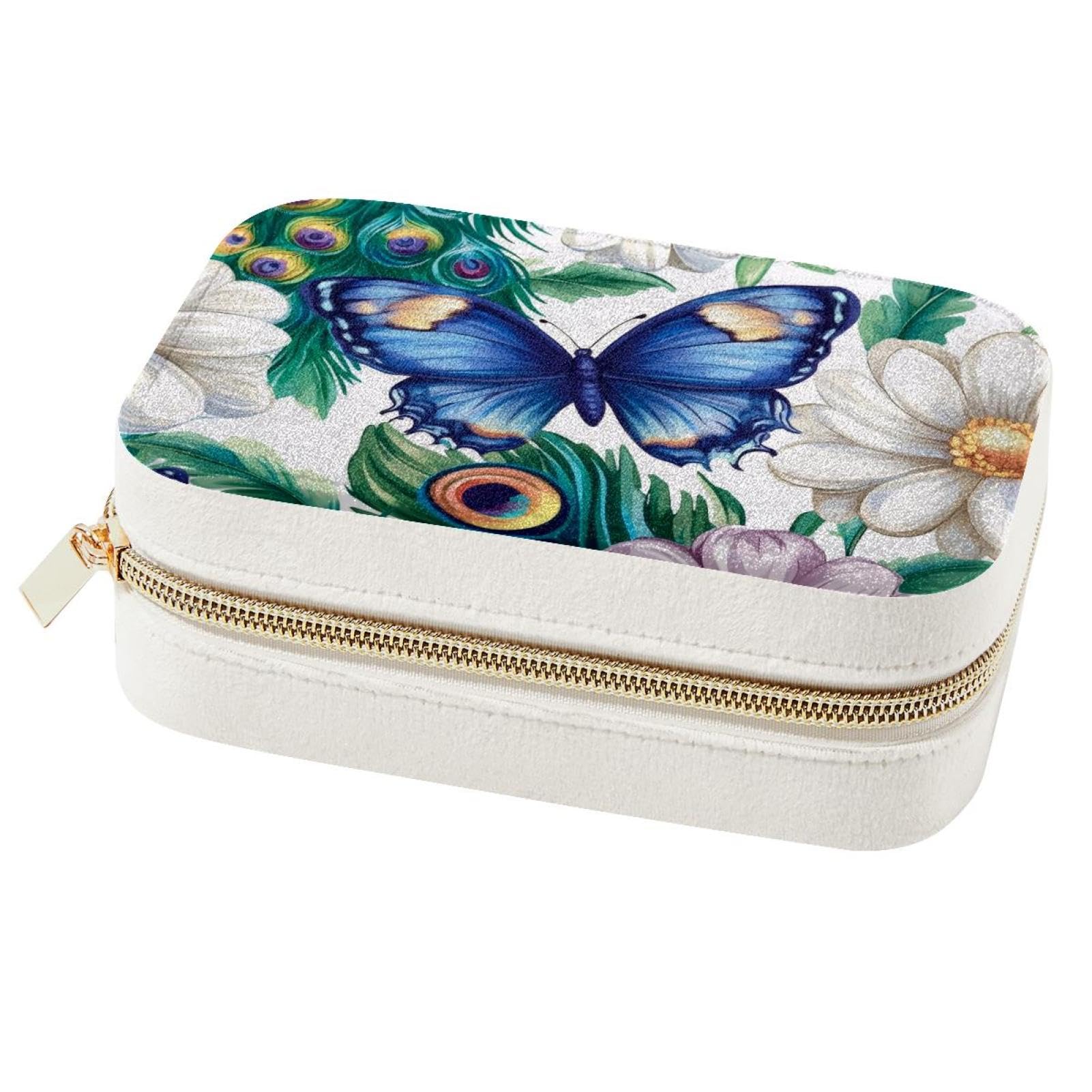 Boîte à bijoux papillon bleu de qualité supérieure pour vos parures
