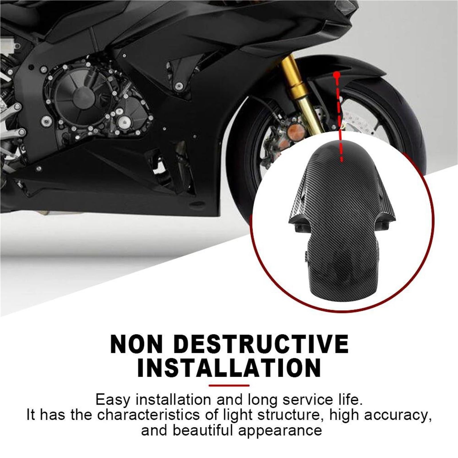 Moto Pneumatico Anteriore Ruota Parafango Per CBR1000RR 2008 2009 2010-2024 ABS Splash Guard Copertura Carena