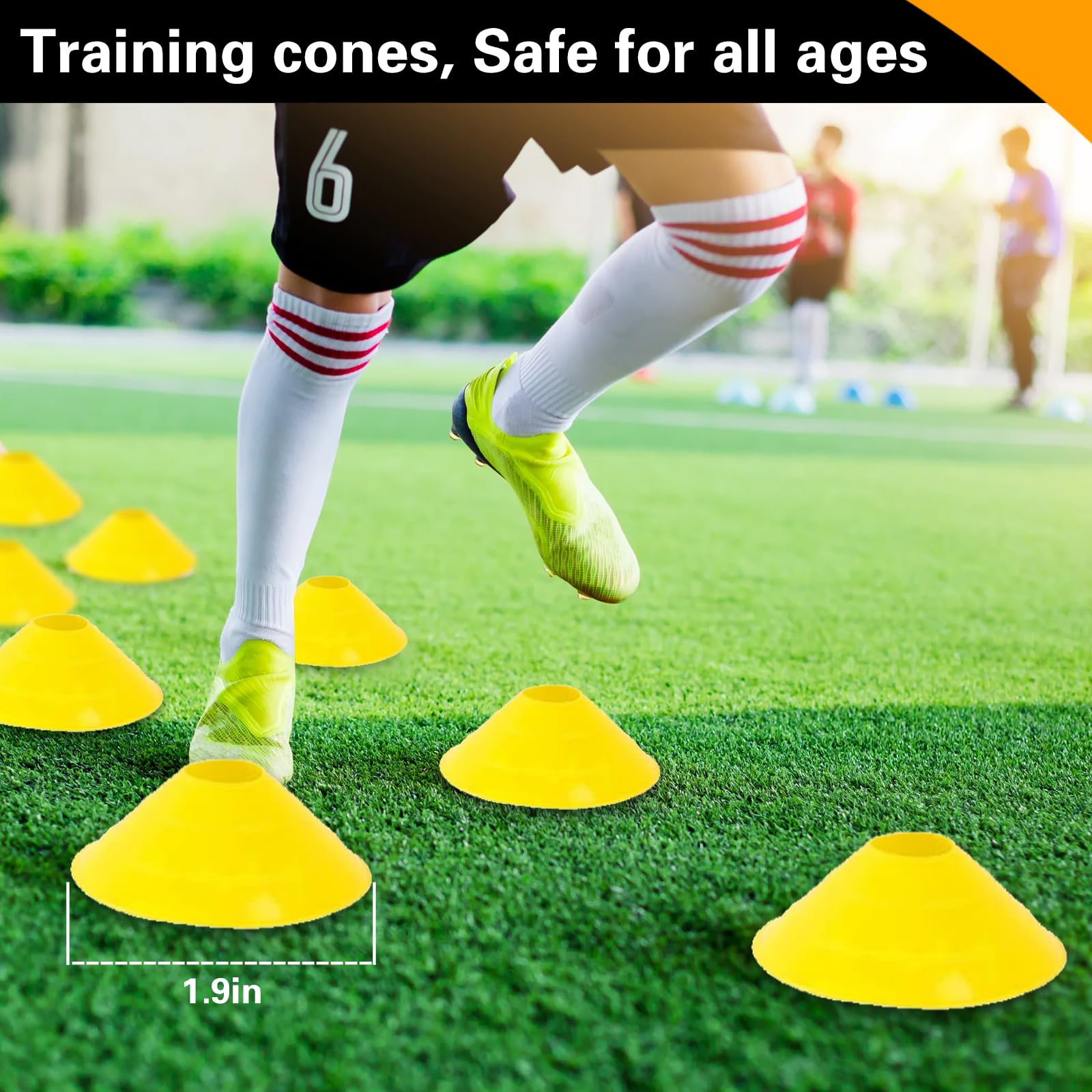 El kit de equipo de entrenamiento de agilidad incluye 12 escaleras de agilidad, 4 obstáculos de agilidad, 12 conos de fútbol, cuerda de saltar, paracaídas, equipo de entrenamiento de fútbol,