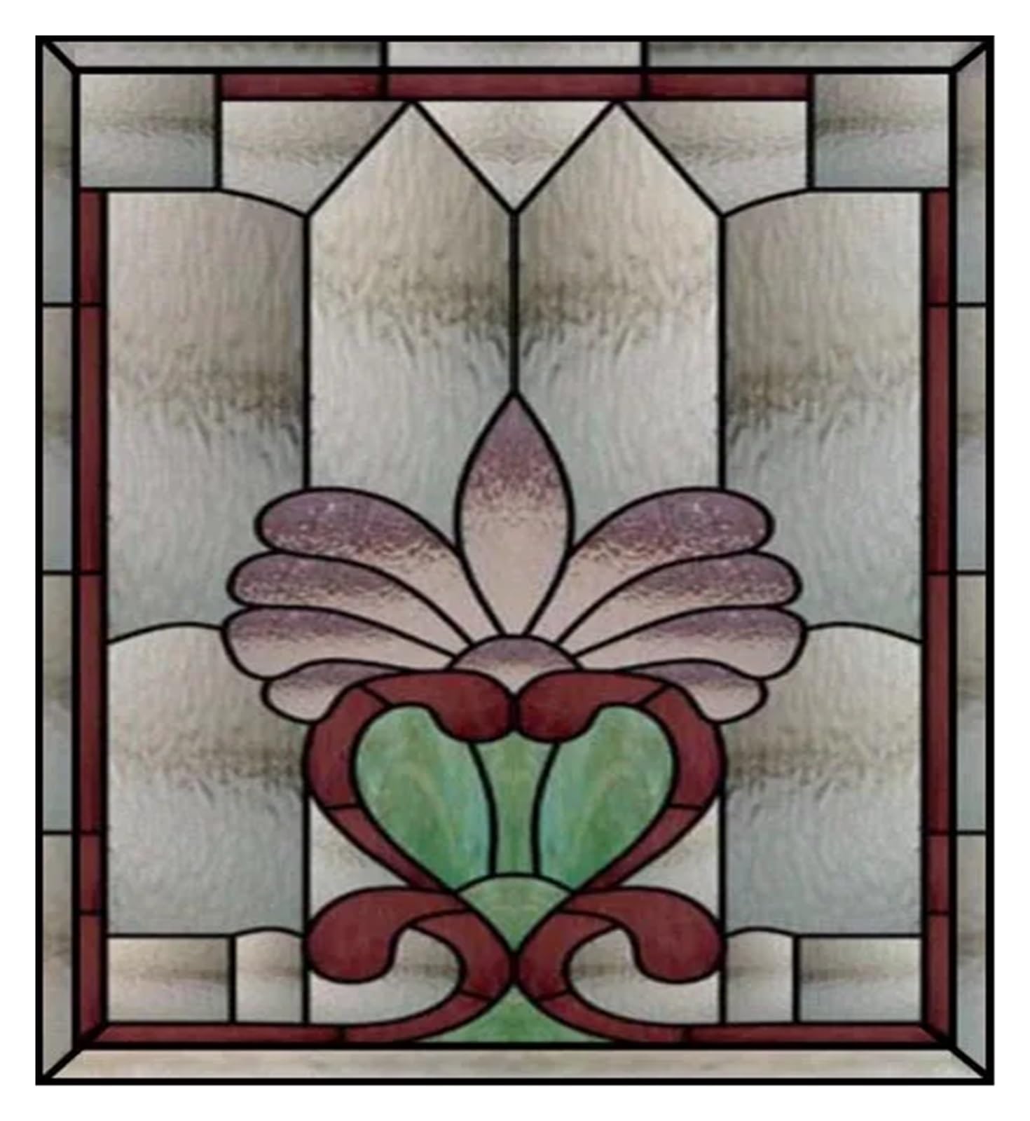 Window Film Stained Glass Window Film Retro Vintage Frosted Static Cling Art Colored Films Door Sticker