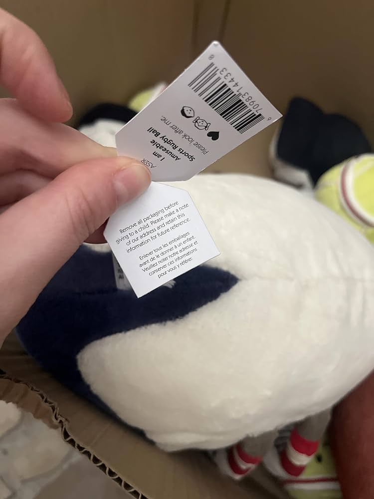 Jellycat Amuseable Sports Rugby Ball - H : 18 cm x L : 29 cm