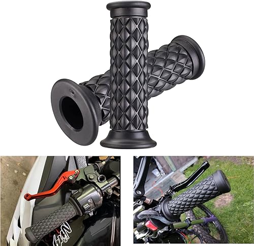 Miniatura 7 de Empuñaduras de motocicleta con tapa de extremo de barra, agarre de hélice de goma antideslizante universal para manillar de 7/8 pulgadas, 0.866 in,