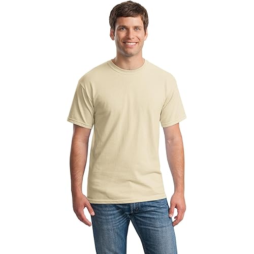 Heavy Cotton 100% Cotton Tshirt (G500) Sand, 2XL (Pack of 12)