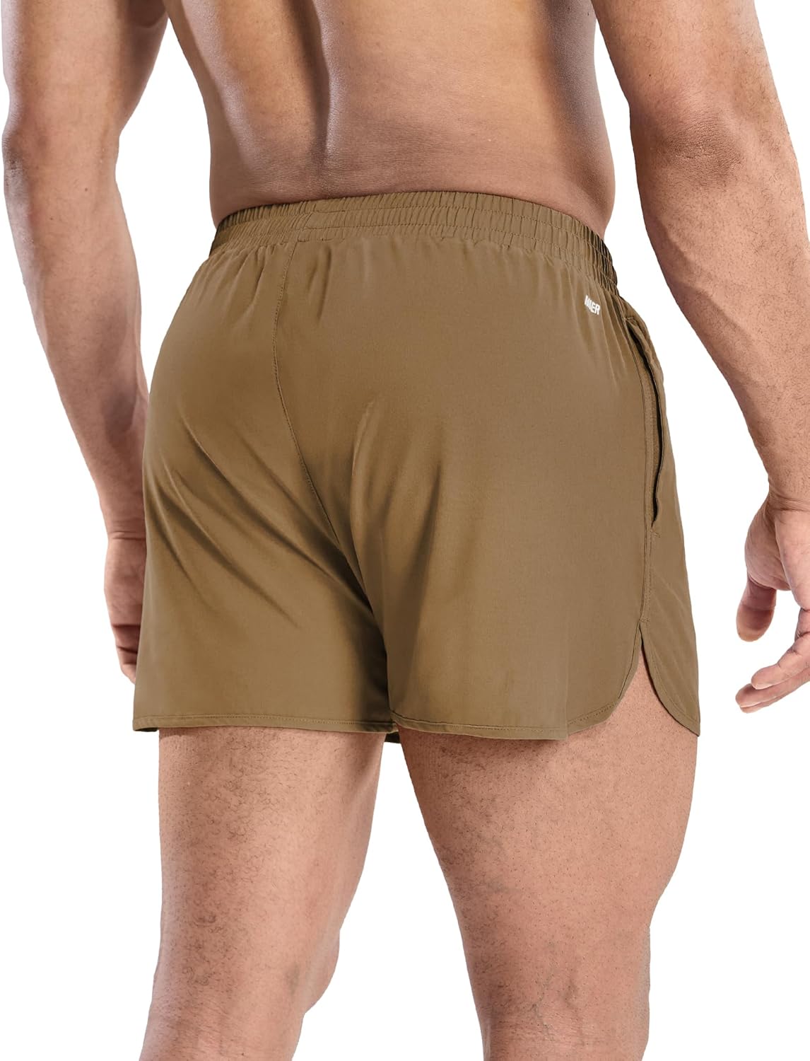 MIER Men’s Athletic Running Shorts with Brief Liner 3 Inch Quick Dry Lined Shorts with Zipper Pockets for Gym Workout - Image 6
