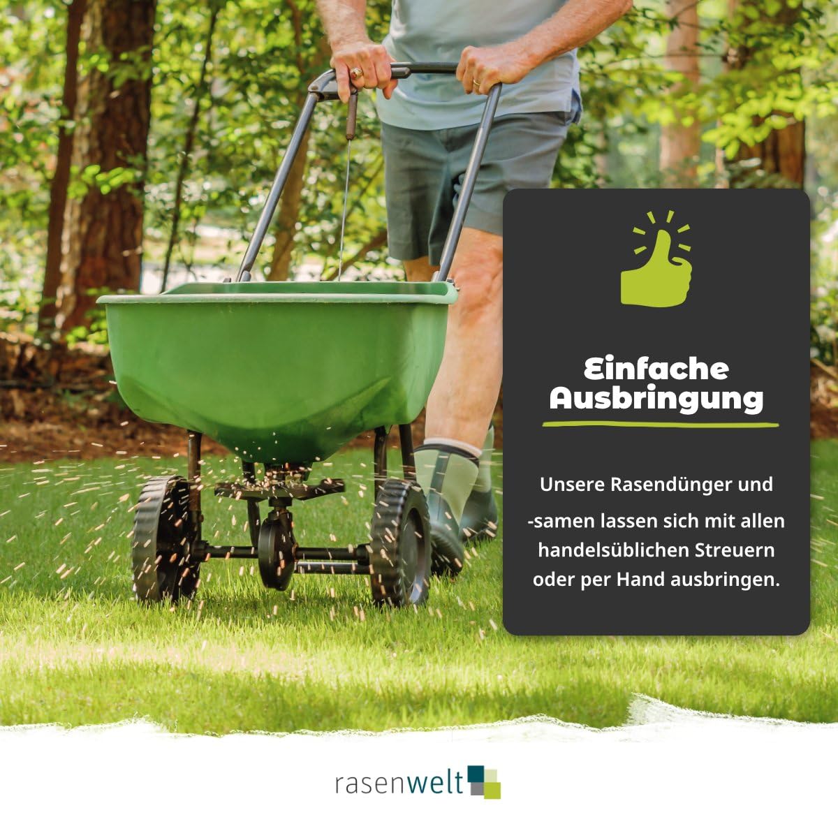 ARENA Rasendünger mit 3D Wasserspeicher Wetting Agent 20kg I gesunder Rasen trotz Hitze und Trockenheit I HydroMaster+