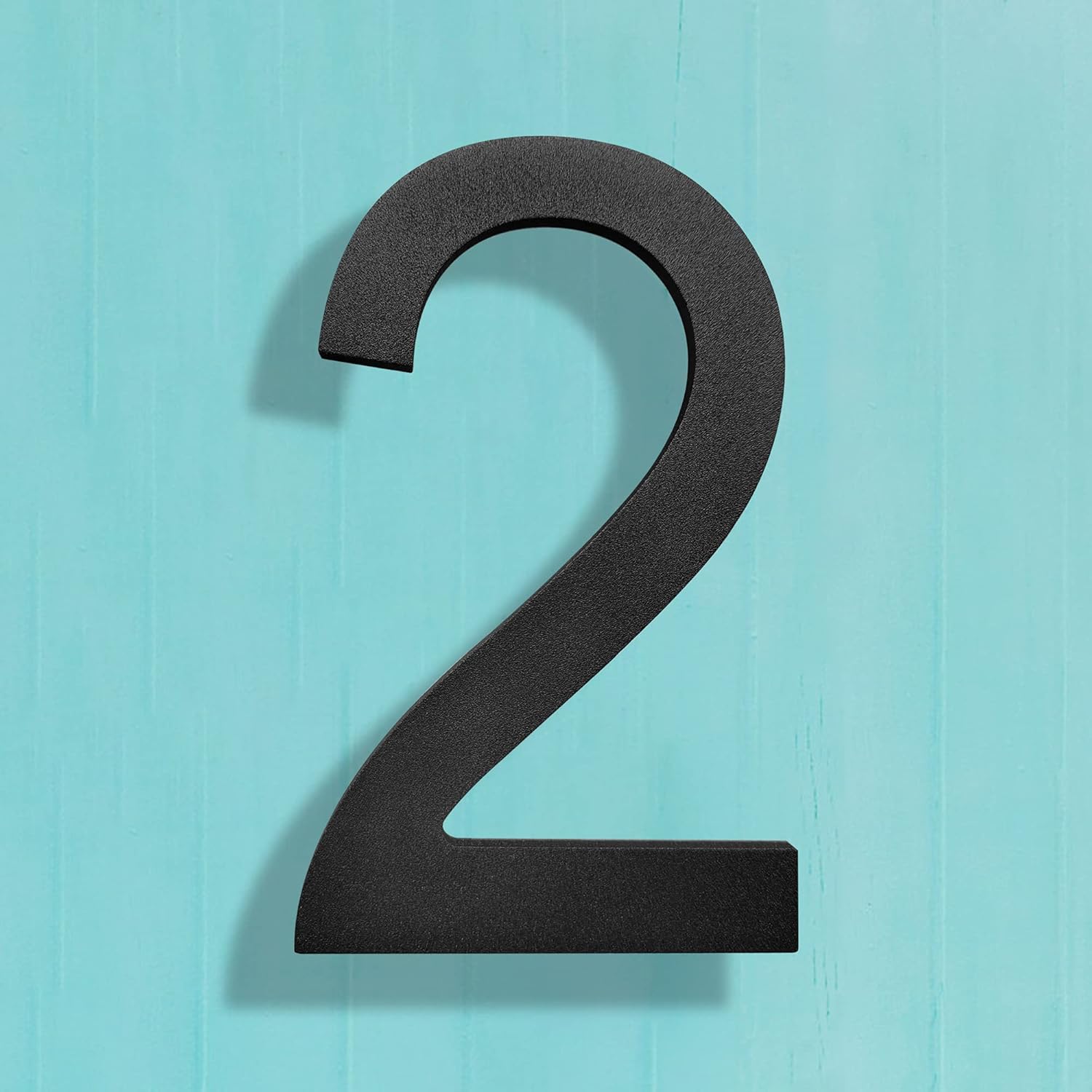 8 Inch Stainless Steel House Numbers- Anti-rust Floating Address Number for Front Door/Home/Garage/Apartment and More Elegant Black Finished (Number 2)