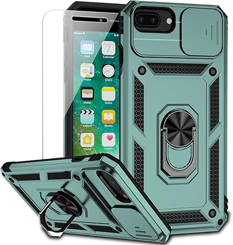 Funda para iPhone 8 PlusiPhone 7 PlusiPhone 6 Plus con protector de pantalla para lente de cámara, protección contra caídas de grado militar de 15 disponible en Yaxa Venezuela