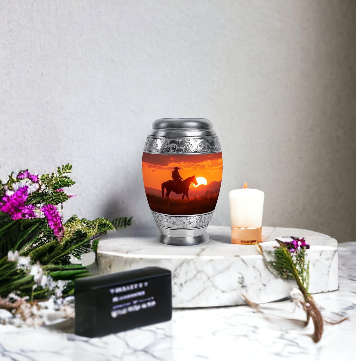Cowboy Urn - Mini Urns for Human Ashes - Cremation Urns for Adult Ashes Women - Adult Cremation Urn - (3 inch Pack of 1)