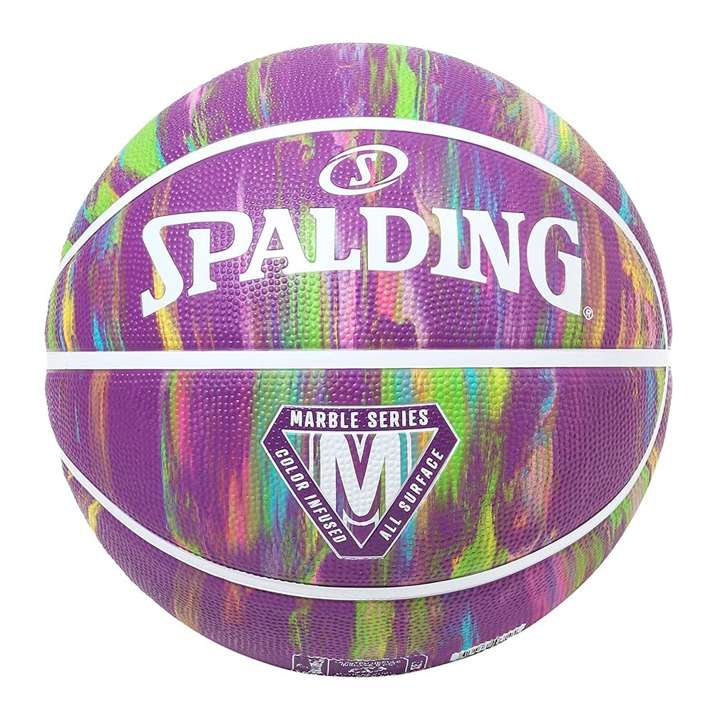 Spalding 84-412Z Basketball Marble Purple Rubber No. 6 Ball Basketball Basket
