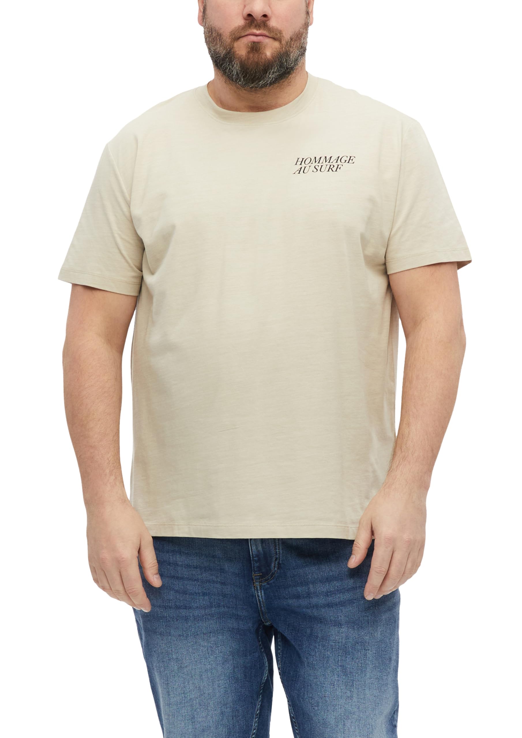 s.Oliver Men's 2181144 T-Shirt with Front and Back Print (Pack of 1), Brown, 3XL