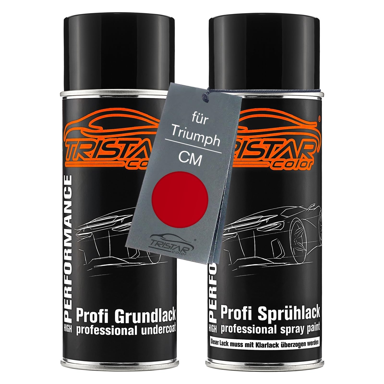 TRISTARcolor Motorcycle paint Spray can set for Triumph CM Tornado Red under base coat spray can 400ml