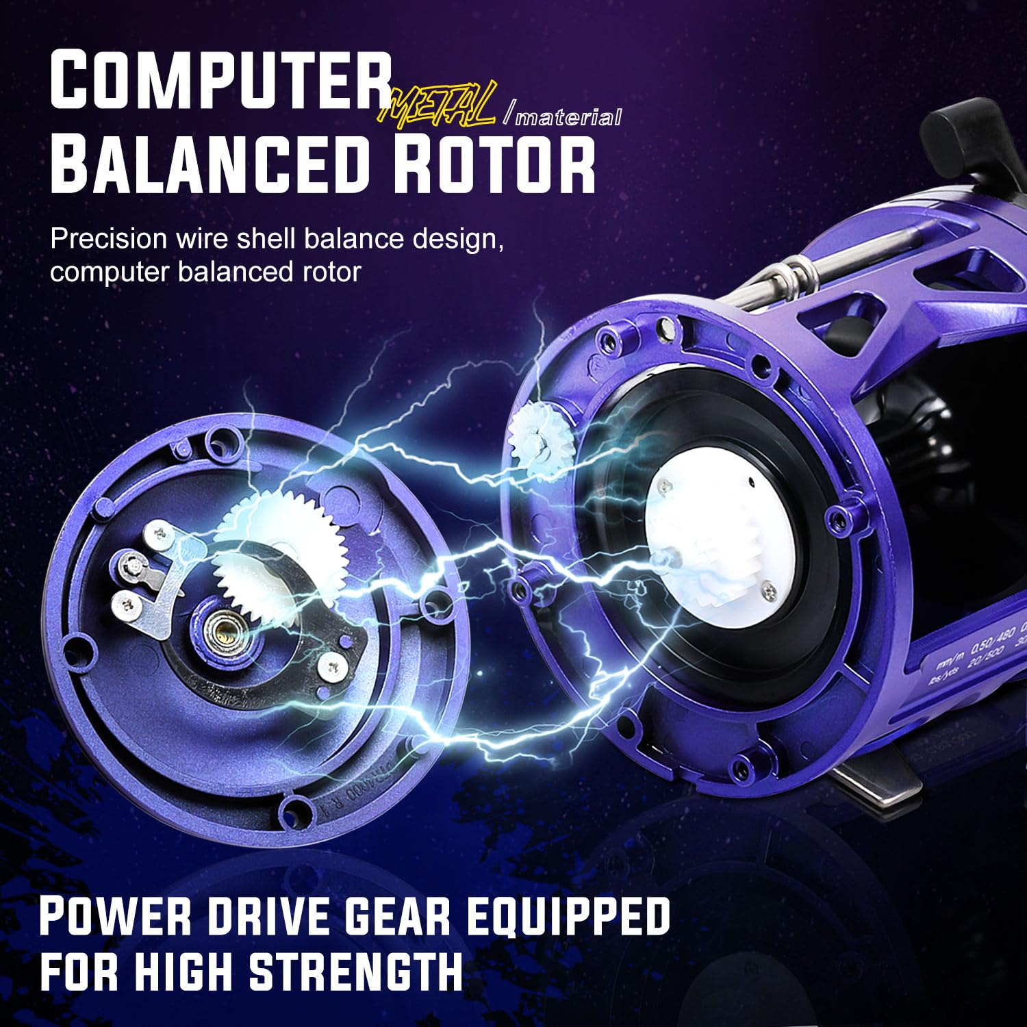 Sougayilang Conventional Fishing Reel,Smooth Powerful Inshore Surf Trolling Reel, Baitcasting Reel for Catfish, Musky, Bass, Pike