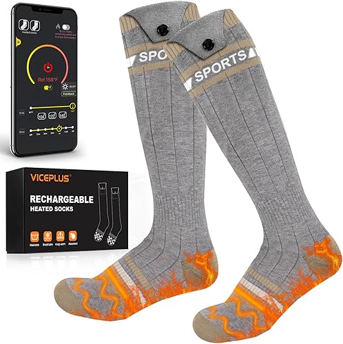 Calcetines térmicos para mujeres y hombres, guantes deportivos de esgrima, calcetines calefactables recargables de 5000 mAh con control de