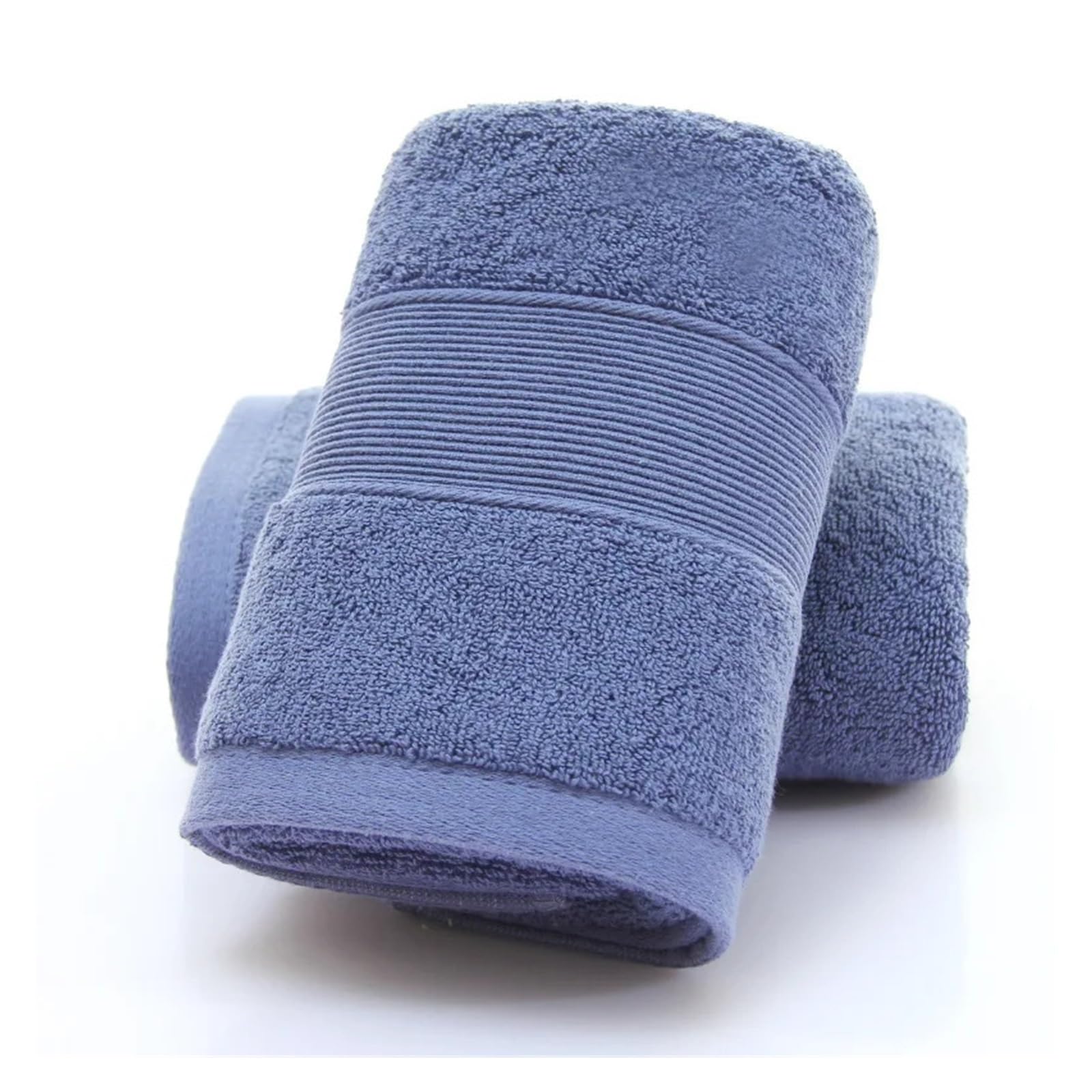FGUJSUR Bath Towel 2pcs Cotton Towels Set Thickened & Soft Hotel Bathroom Super Absorbent Face Hand Bath Daily Use(Blue,35x75cm and 70x140cm)