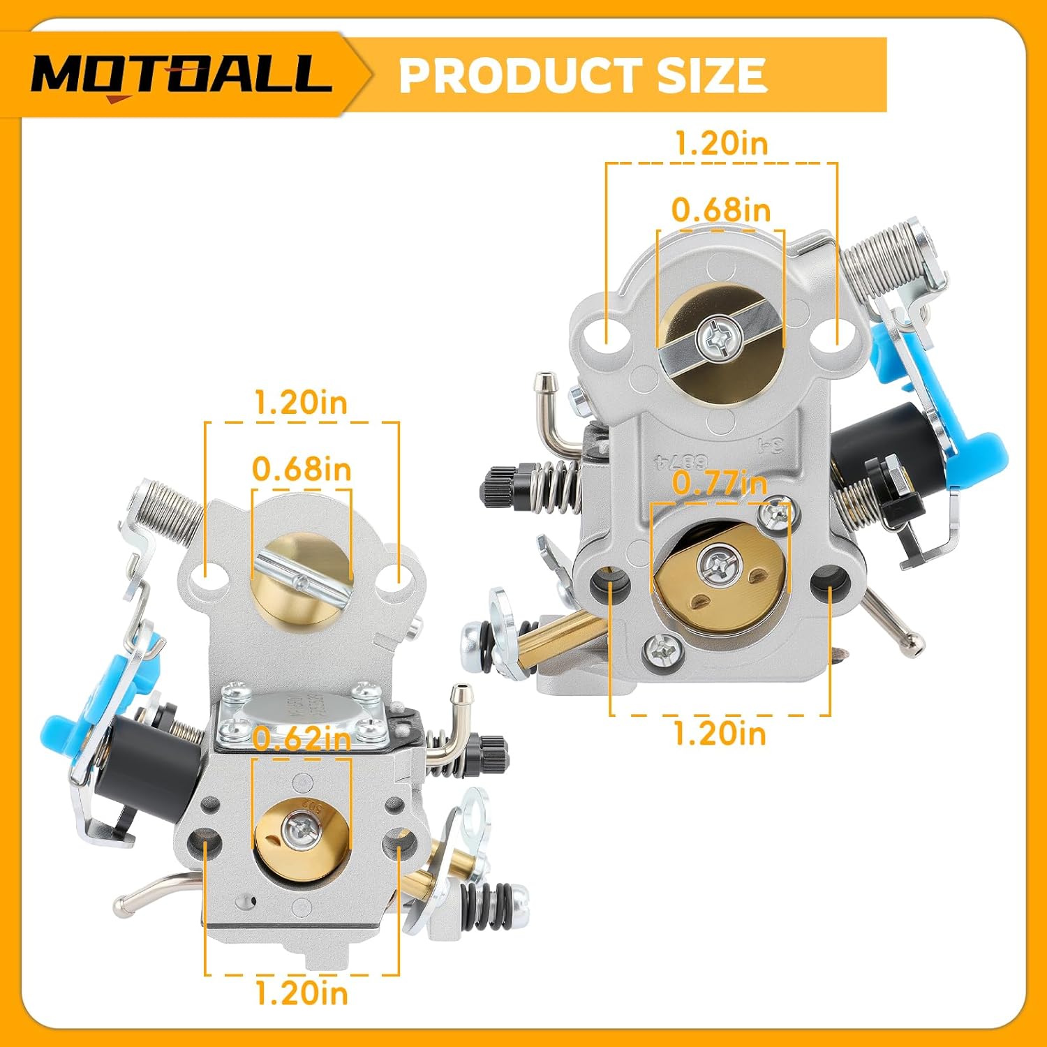 MOTOALL Carburetor WTA-29 544883001 Fit for Husqvarna 455 455E 460 Rancher 460 461 Chainsaw Replaces# WTA-29A WTEA-1 544227401 503282101