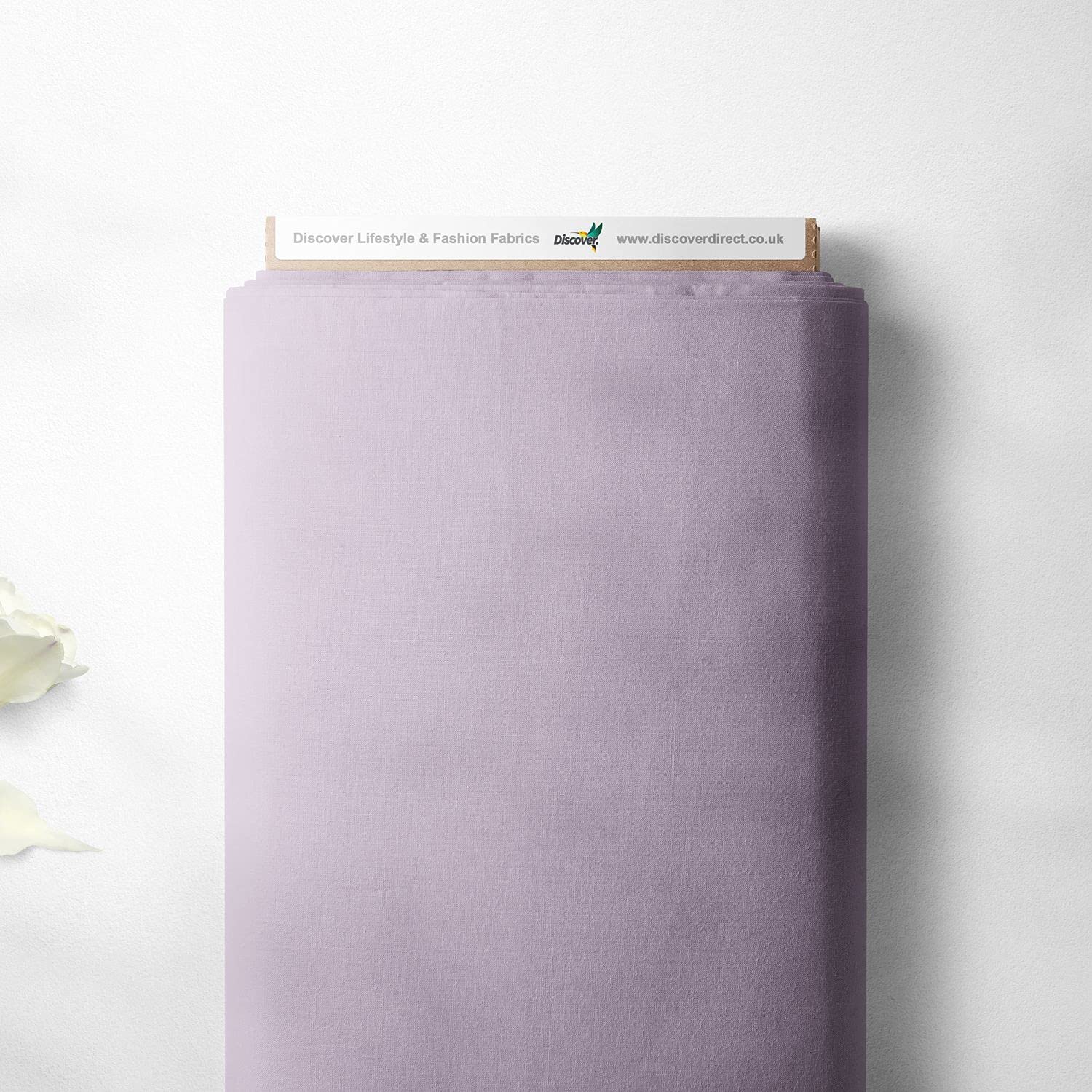 Discover Lifestyle & Fashion Fabrics Light Lilac 100% Cotton Organic Premium Plain Solid Colours Sewing Quilting Craft Fabric | 44" - 112 Cm Wide (Per Quarter, )