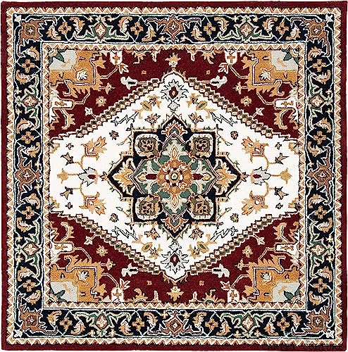 Image of Carpet Mahal Handmade Handwoven Tufted Made of 100% Soft Blended Wool Export Quality Carpets with 1 Inch Thickness (6x9 Feet) Color Multi