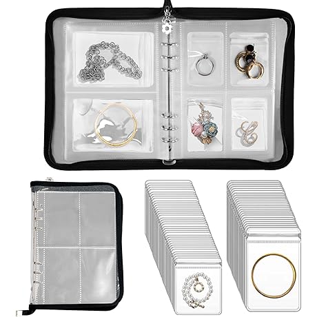 All-in-One Transparent Travel Jewelry Album Organizer