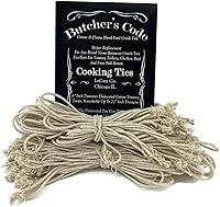 Vista 6 de Butchers Code Rotisserie - 50 lazos elásticos de algodón resistentes al calor Cordel de cerrojo para pollo, pavo, carne, asado, parrilla, uso