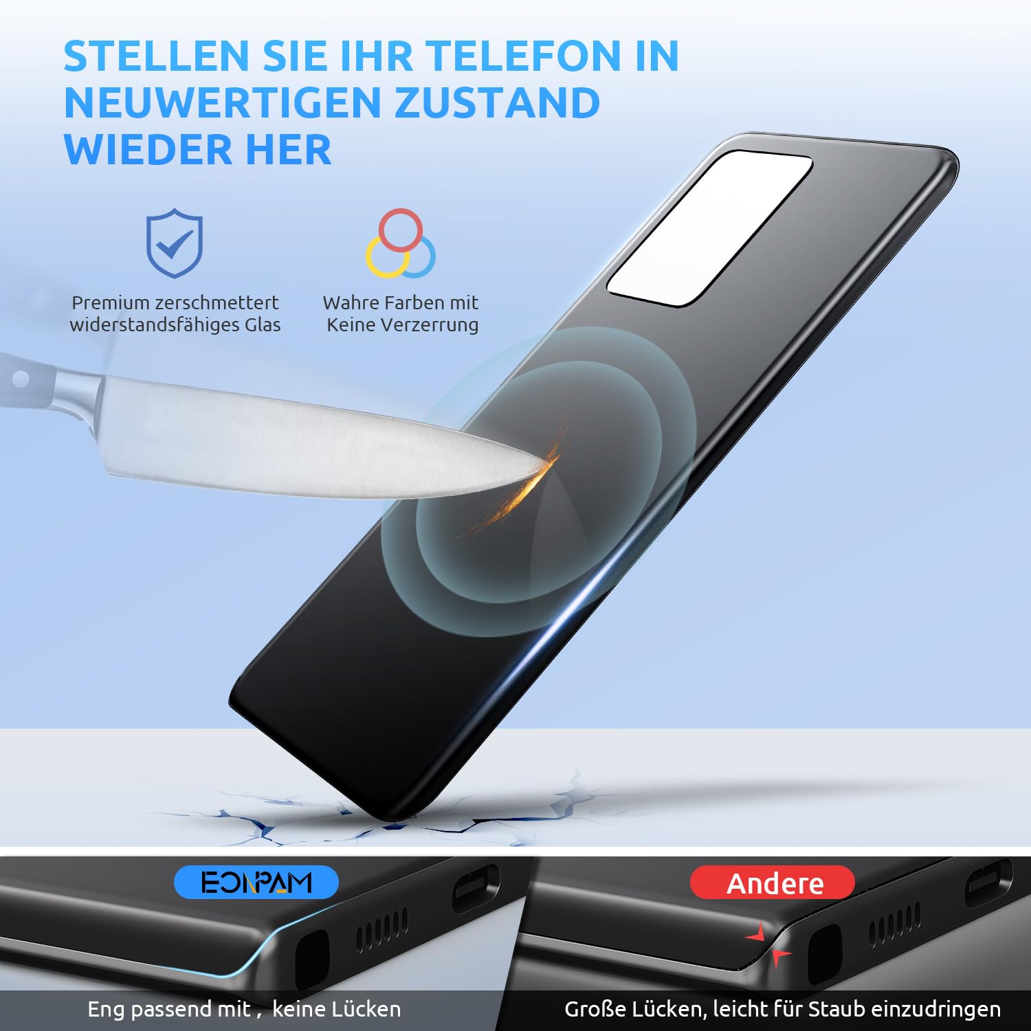 Akkudeckel für Xiaomi Redmi Note 12 Pro+ Plus Blau