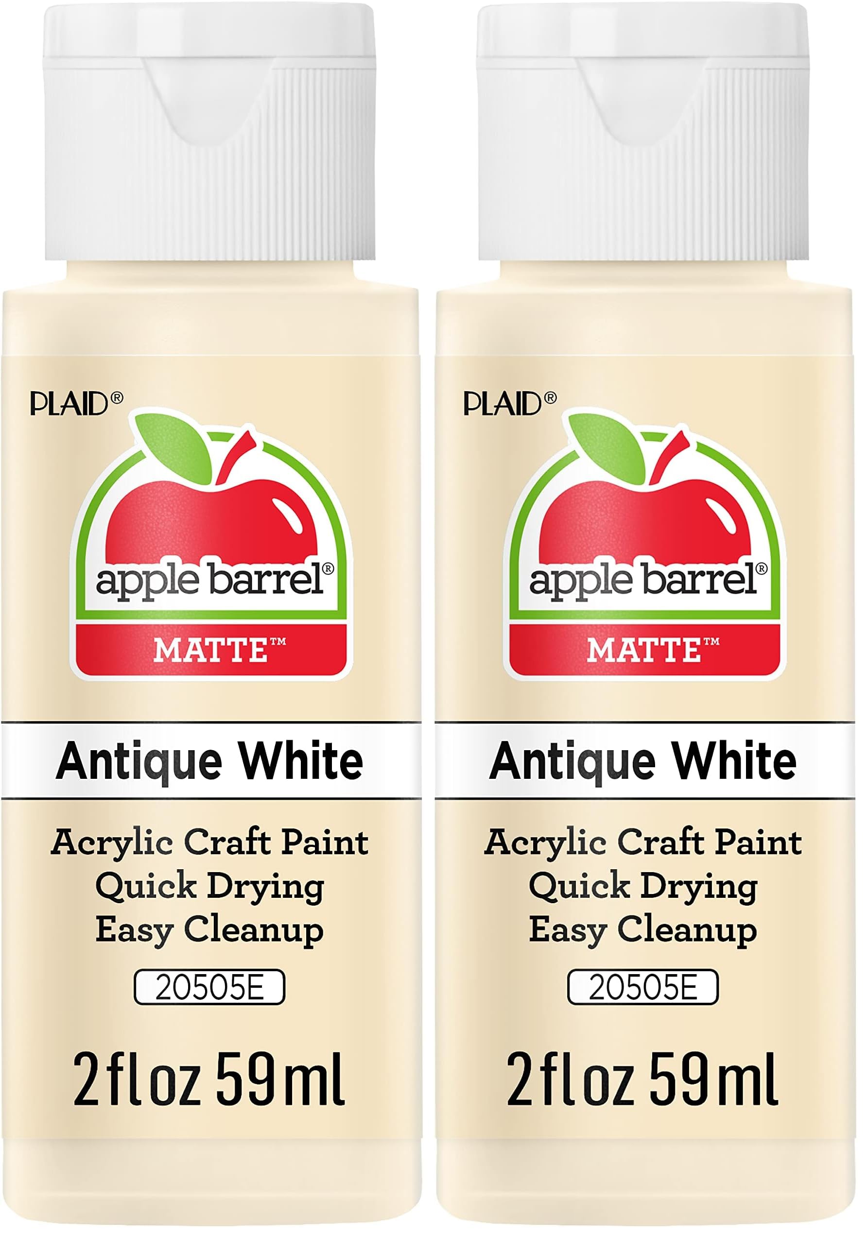 Apple Barrel Acrylic Paint, 2 oz, Antique White | Pack of 2 | 20505