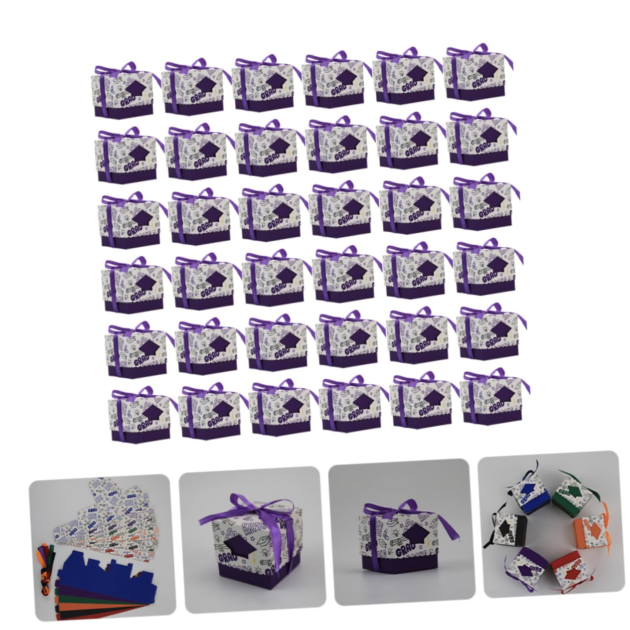DECOMELODY 50stücke Abschluss Candy Boxen Aus Papier Bonbonschachteln Zum Schulabschluss Süßigkeitenboxen Für Graduation Party Favors Und Dekorationen
