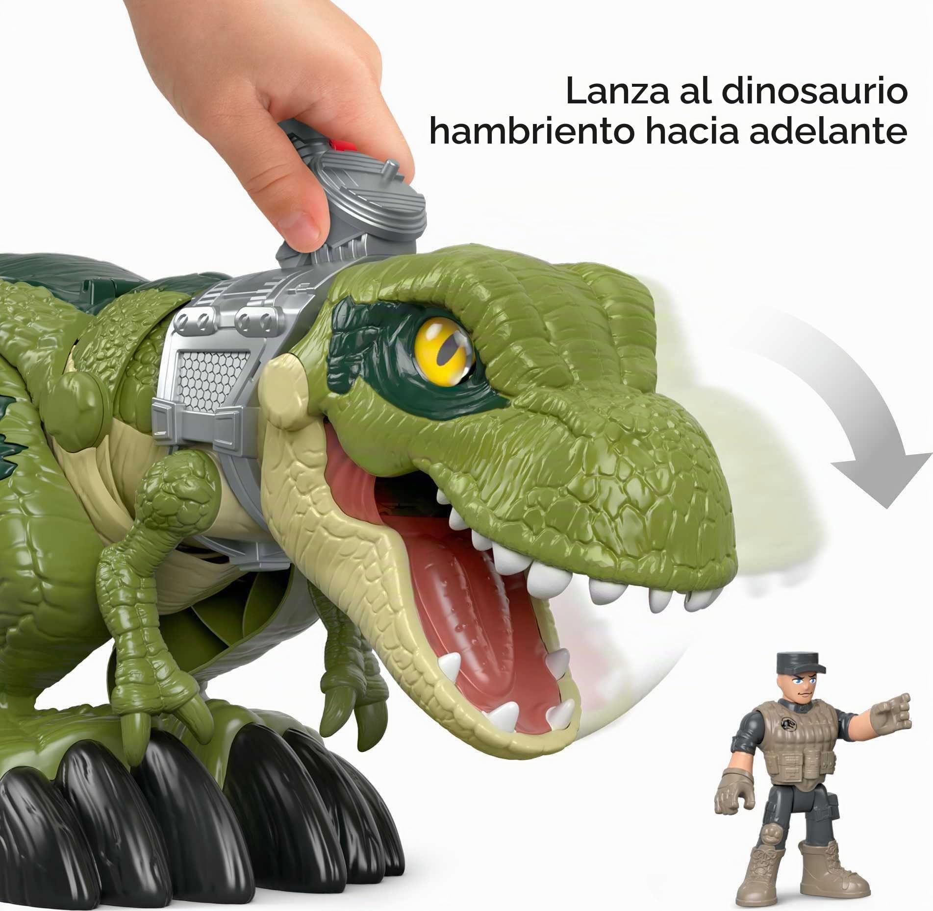 Fisher-Price Imaginext Jurassic World Tiranosaurio Megamandíbula, Dinosaurio de Juguete para niños +3 años (Mattel GBN14)
