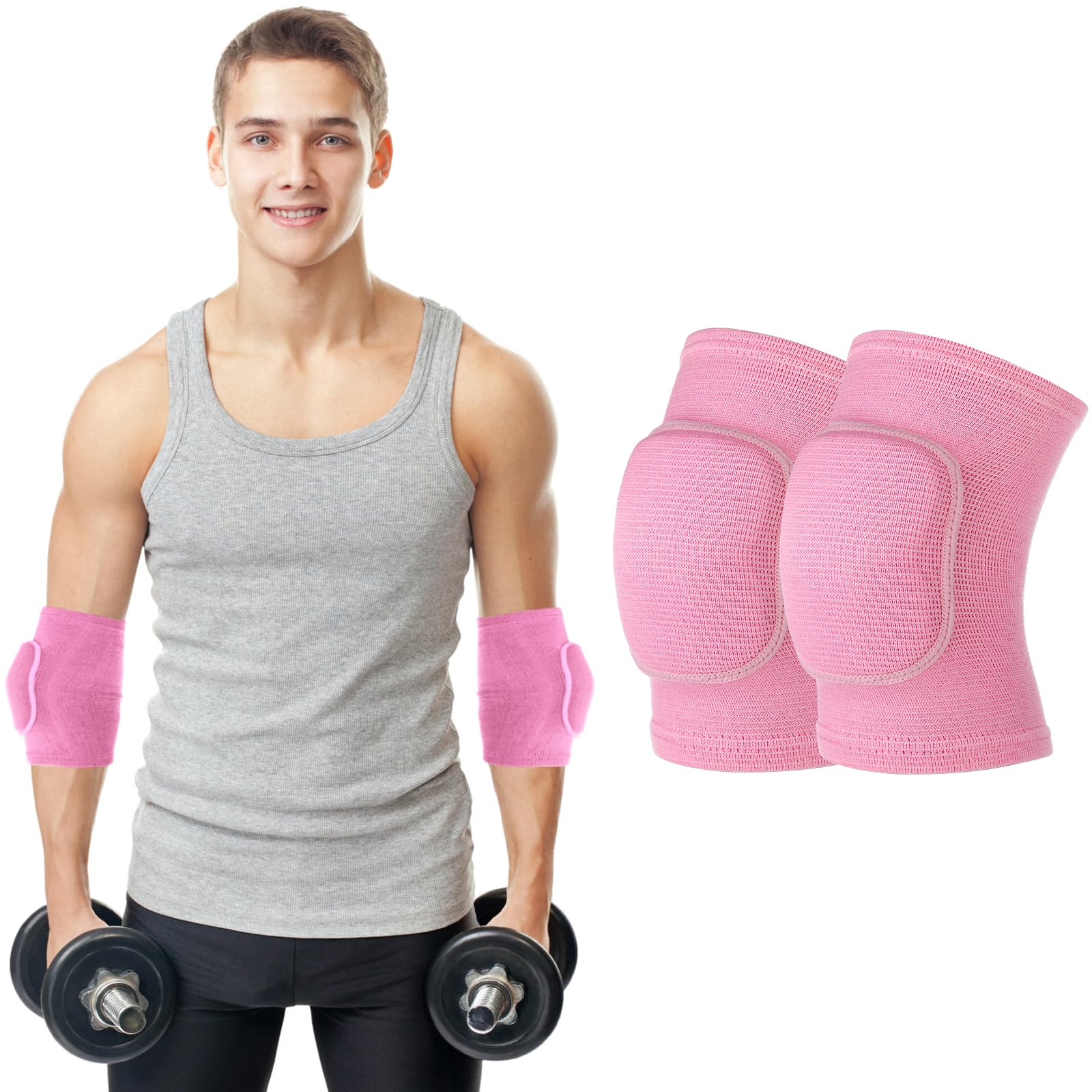 WLLHYF Coppia di gomitiere con imbottitura in spugna spessa, traspirante, fascia per gomito, supporto per braccio, fitness, tendinite, cinghia di supporto per bambini, ragazze, ragazzi, adolescenti,