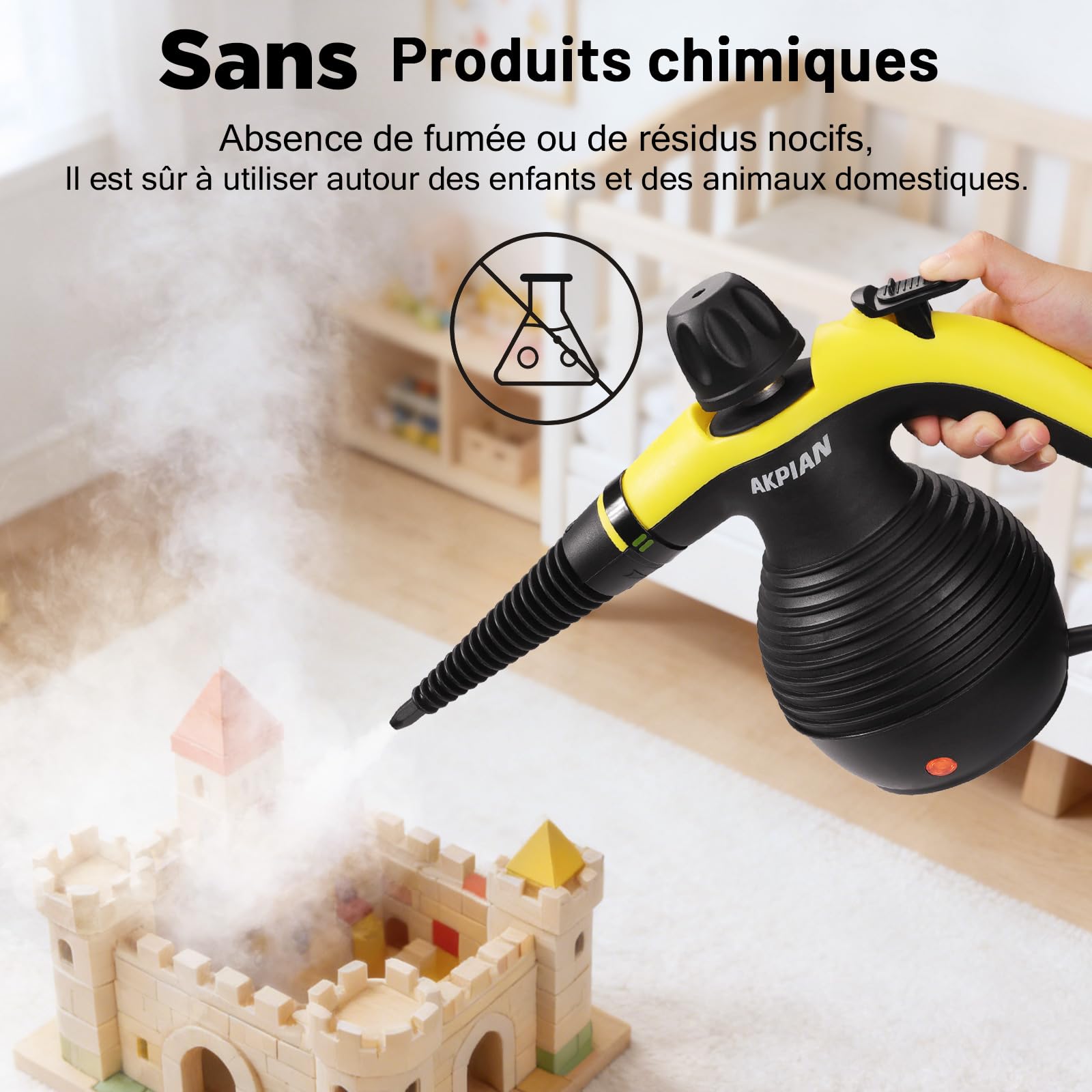Nettoyeur Vapeur à Main avec 10 Accessoires