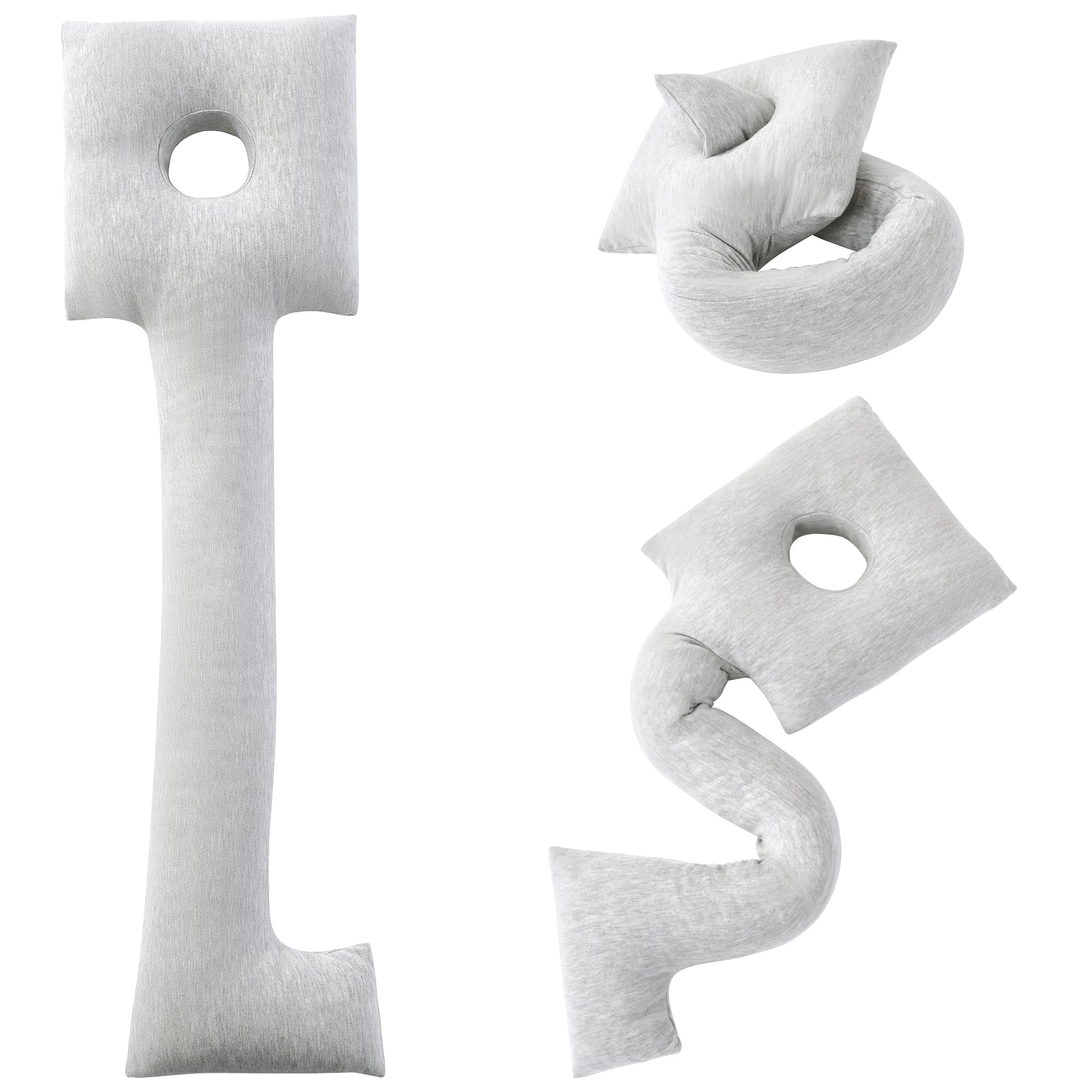 BALAPET 100% Shredded Latex Neck Pillow Airplane, Twist Airplane Pillow for Long Flight Sleeping with Travel Bag, Adjustable Bendable Roll Travel Pillows for Neck, Chin, Lumbar and Leg Support