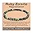 AD Beads Handmade Gemstone Stretch Elastic Bracelet Crystal Healing Reiki Nature\'s Beauty and Spiritual Essence Unisex (4mm, Ruby Zoisite (Rejuvenation))
