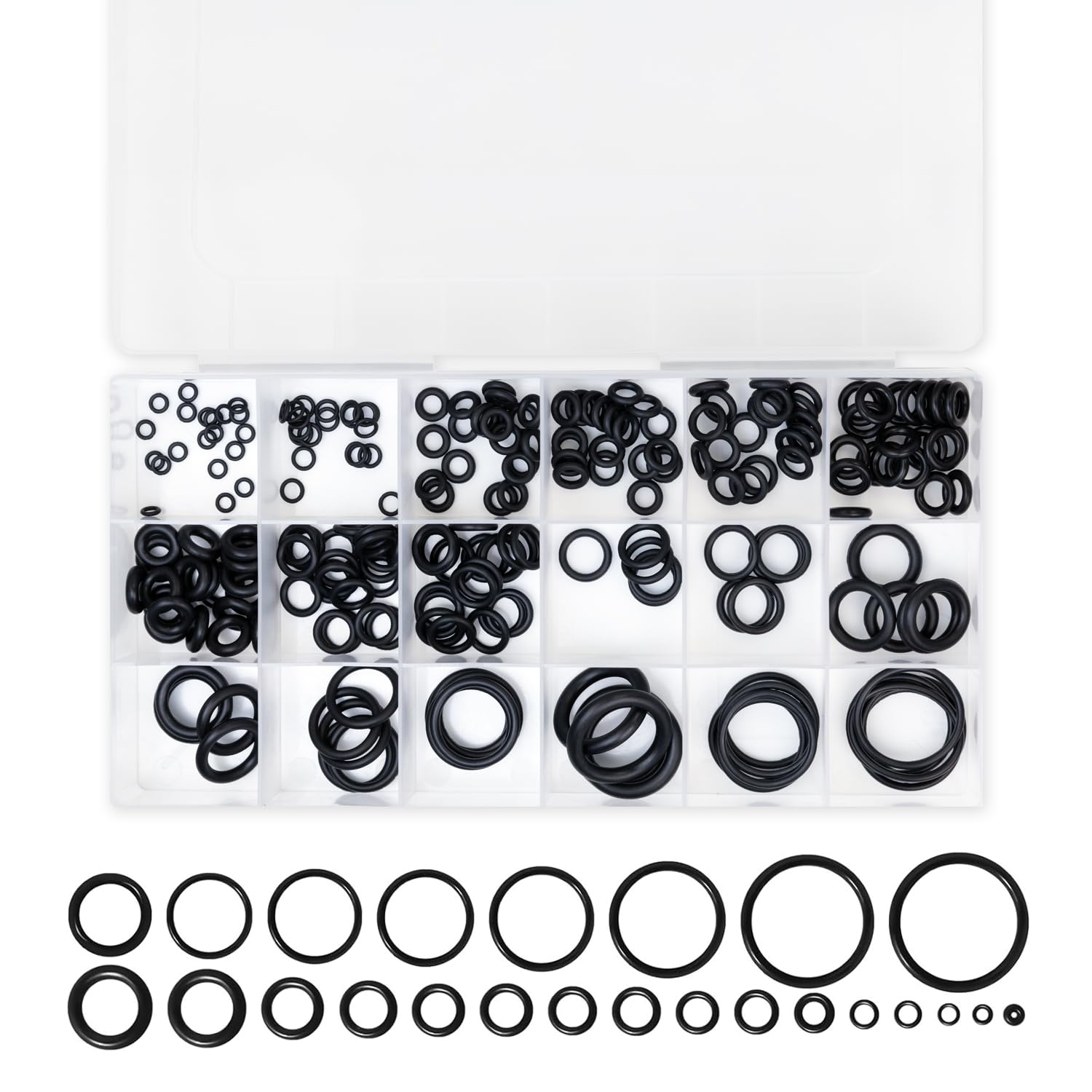 StandardAutoPart Silicone Universal Black O-Ring Sealing Gasket Washer Seal Assortment Set for Automotive & General Plumbling and Faucet Repair (