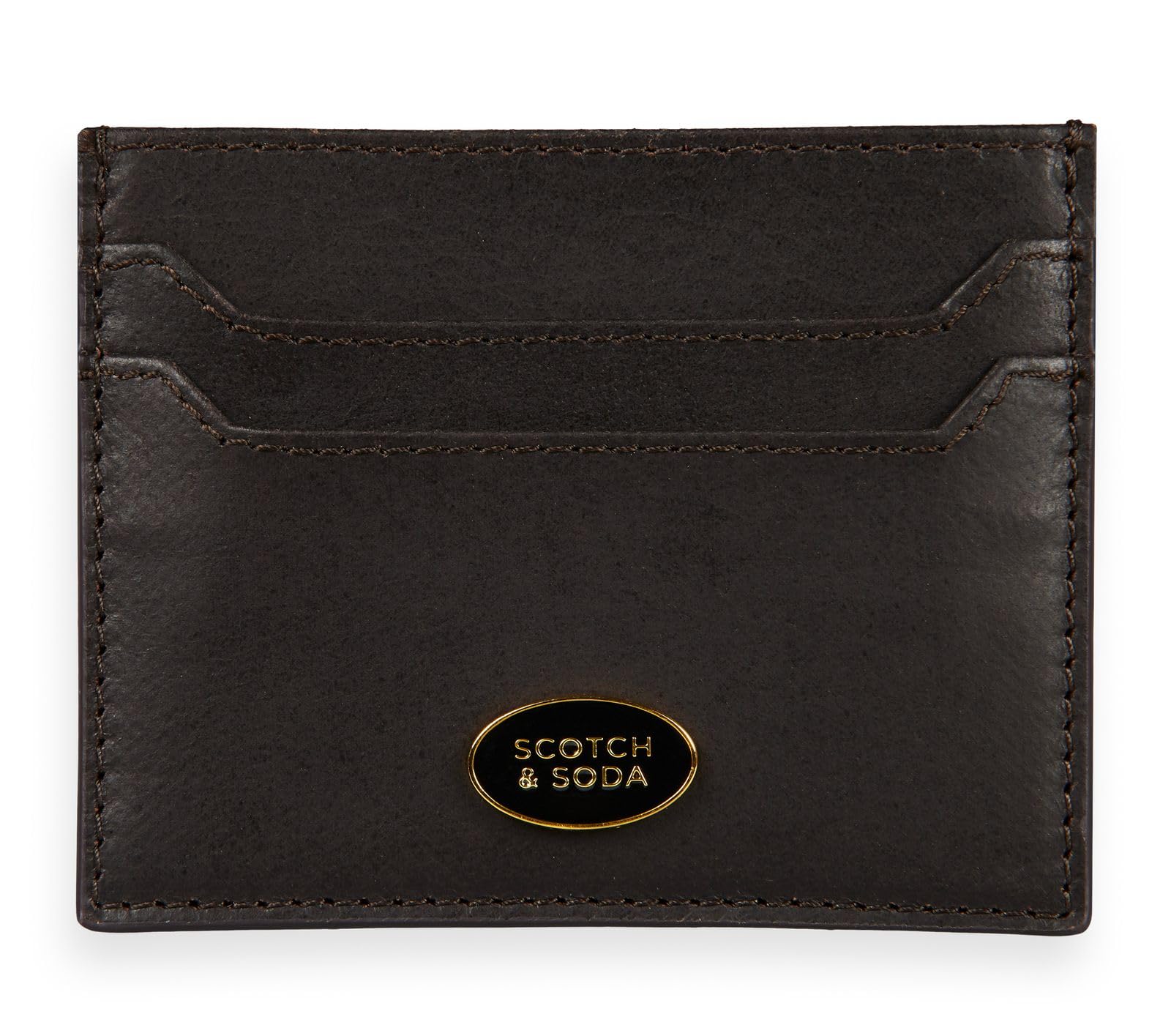 Cardholder Scotch & Soda cuir walnut, la solution anti-encombrement élégante