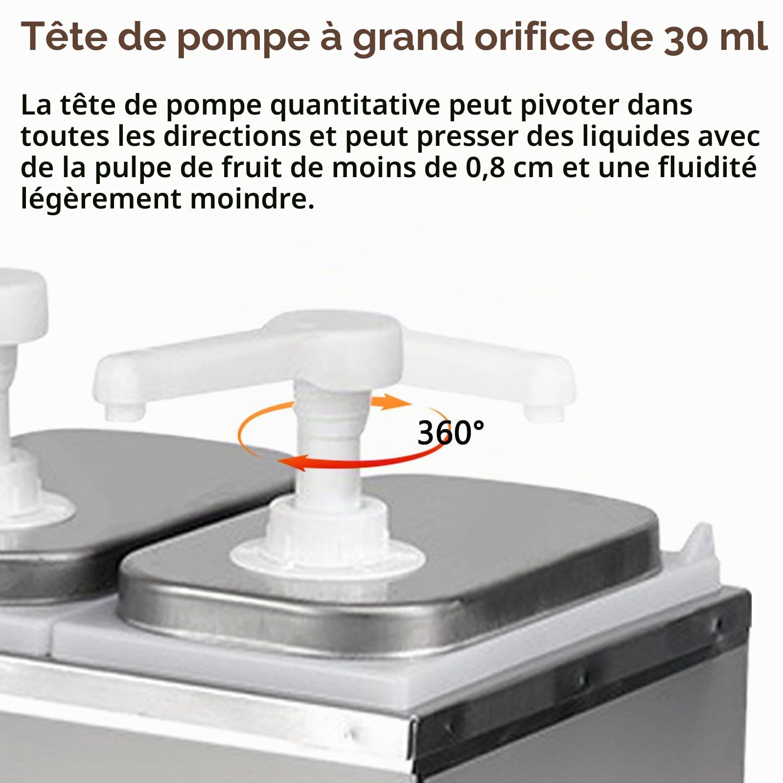 Distributeur de sauce ketchup de 4 l avec 4 pompes - Station de pompe à épices en acier inoxydable - Distributeur de sauce - Distributeur de sauce - Distributeur de sauce pour salade, confiture