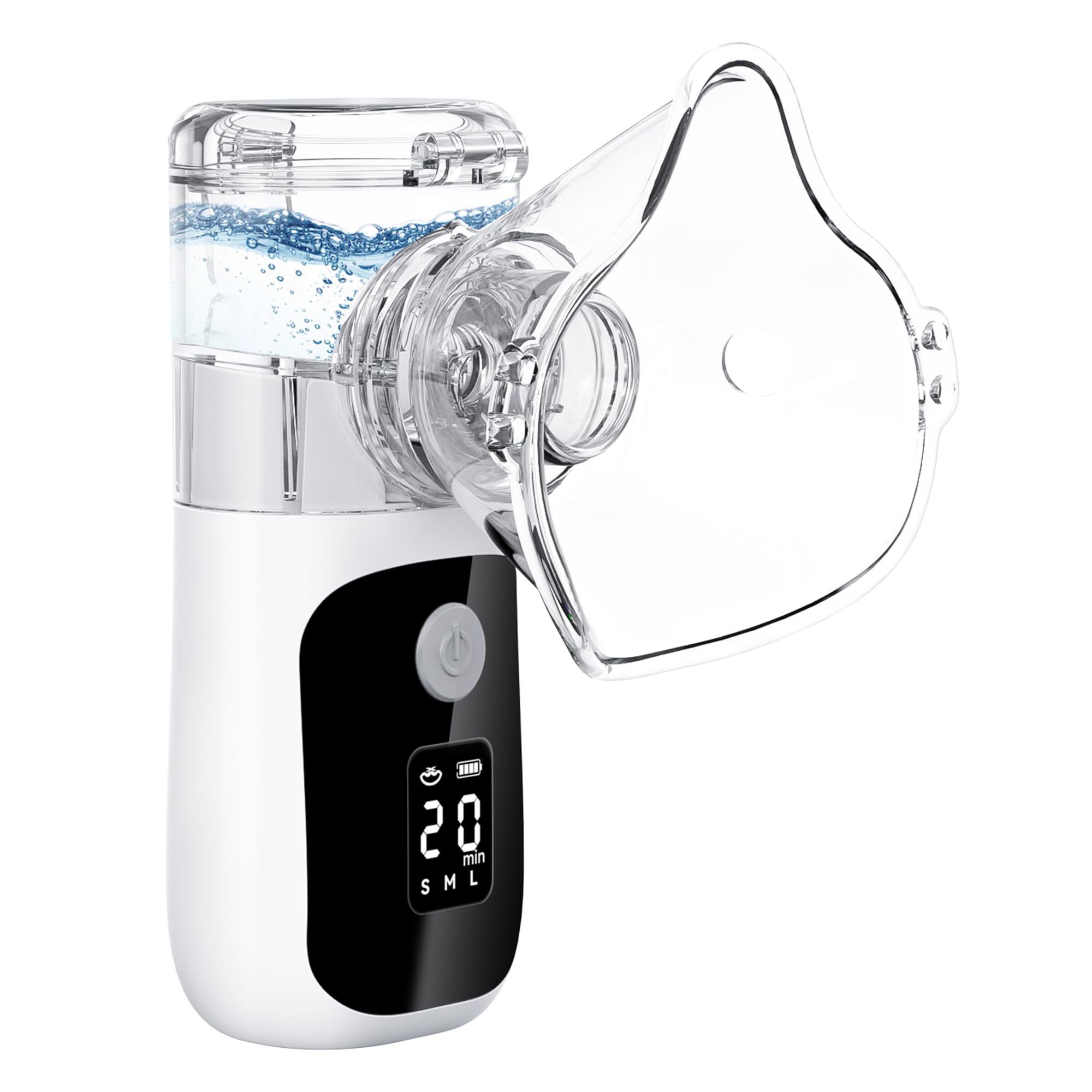 Inhalationsgerät, Leise Elektrische Inhaliergeräte für Erwachsene und Kinder, 2 Nebelstufen, Inhalator Vernebler mit Selbstreinigungsfunktion, Tragbarer Nebulizer für Reise und Zuhause