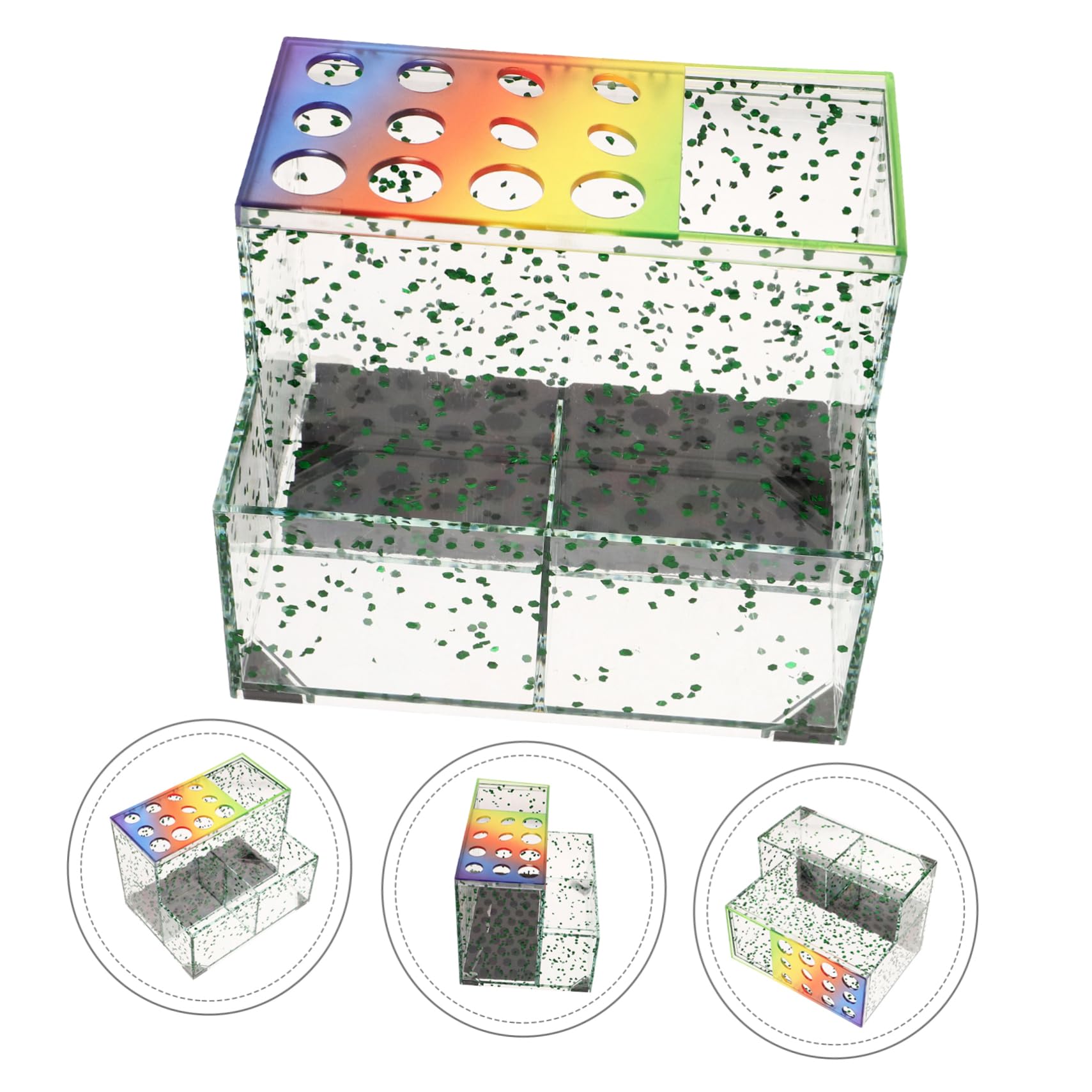 Gogogmee Barbershop Scissor Storage Anti-slip Tool Box Desktop Hair Stylist Case