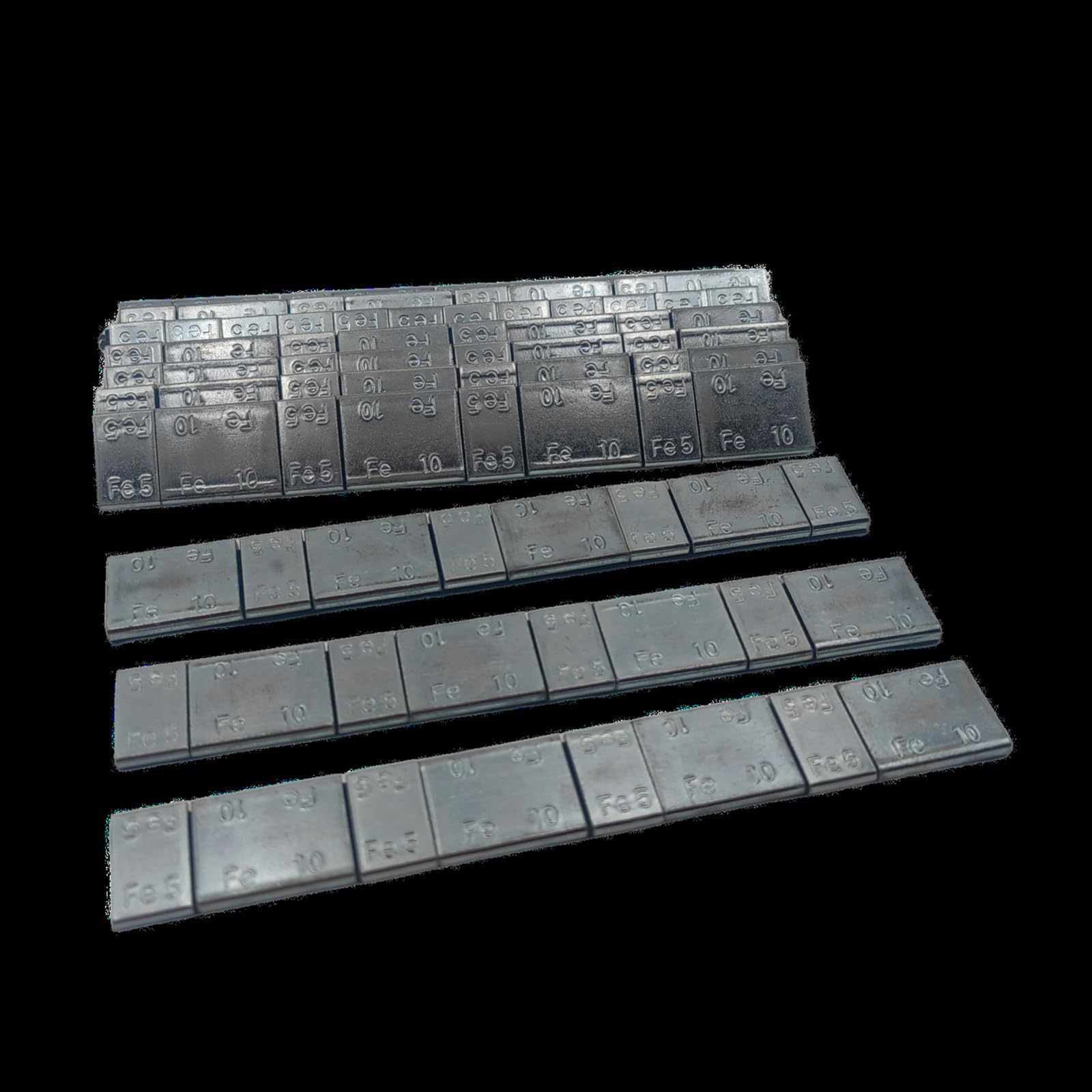 50 tiras de equilibrio de neumáticos de hierro, equilibradores de ruedas de hierro, equilibradores de peso para neumáticos de coche, herramientas automáticas