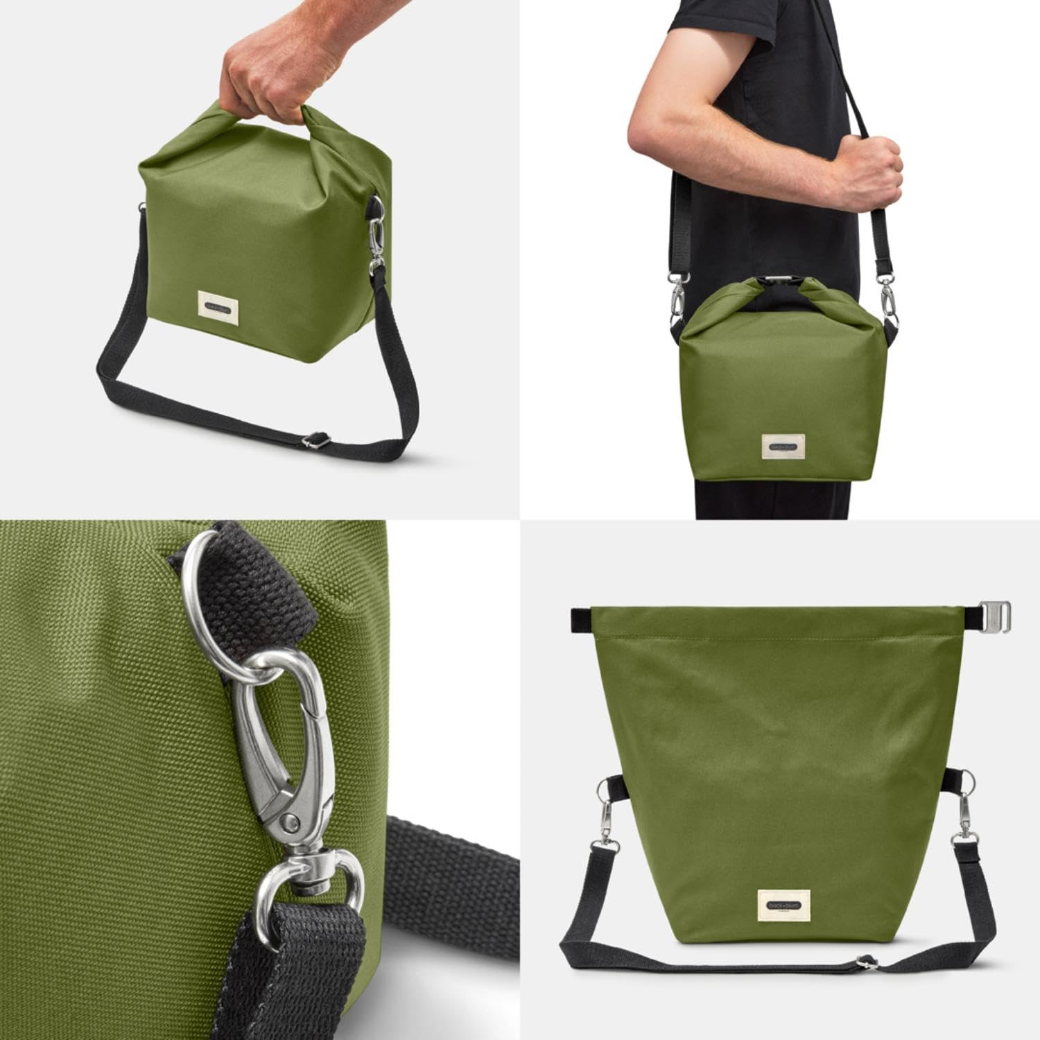 Sac à lunch isotherme Black+Blum de 10L - Sac isotherme roulant recyclé avec bandoulière, étanche thermique pour femmes et hommes, contenant pour repas réutilisable, sans BPA, mousse