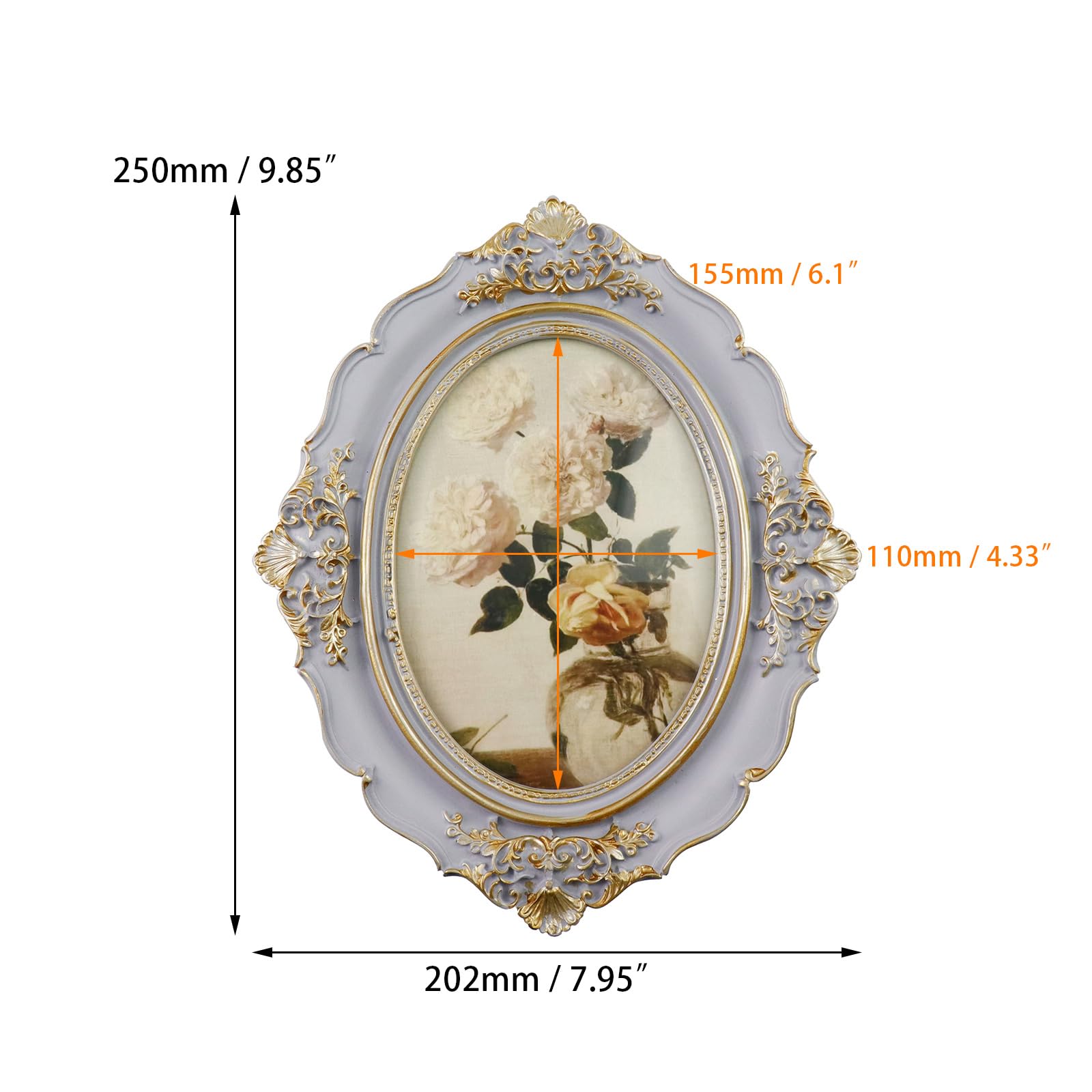 Amazon.com - Coshar Antique Picture Frame 5x7 Oval Photo Frame